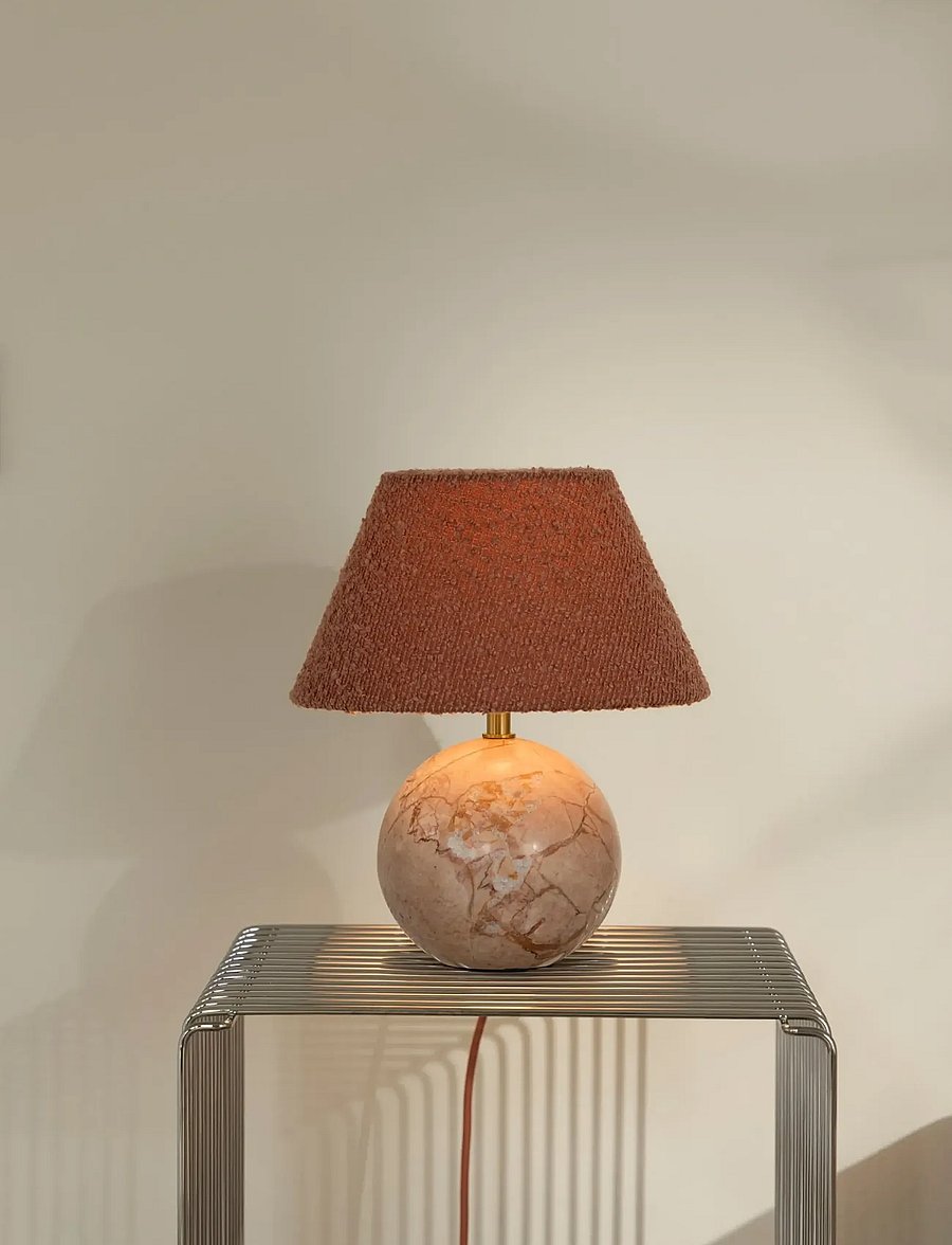 Globen Lighting - Table lamp Castello 24 Dusty pink marble - schreibtisch- & tischlampen - dusty pink marble - 0