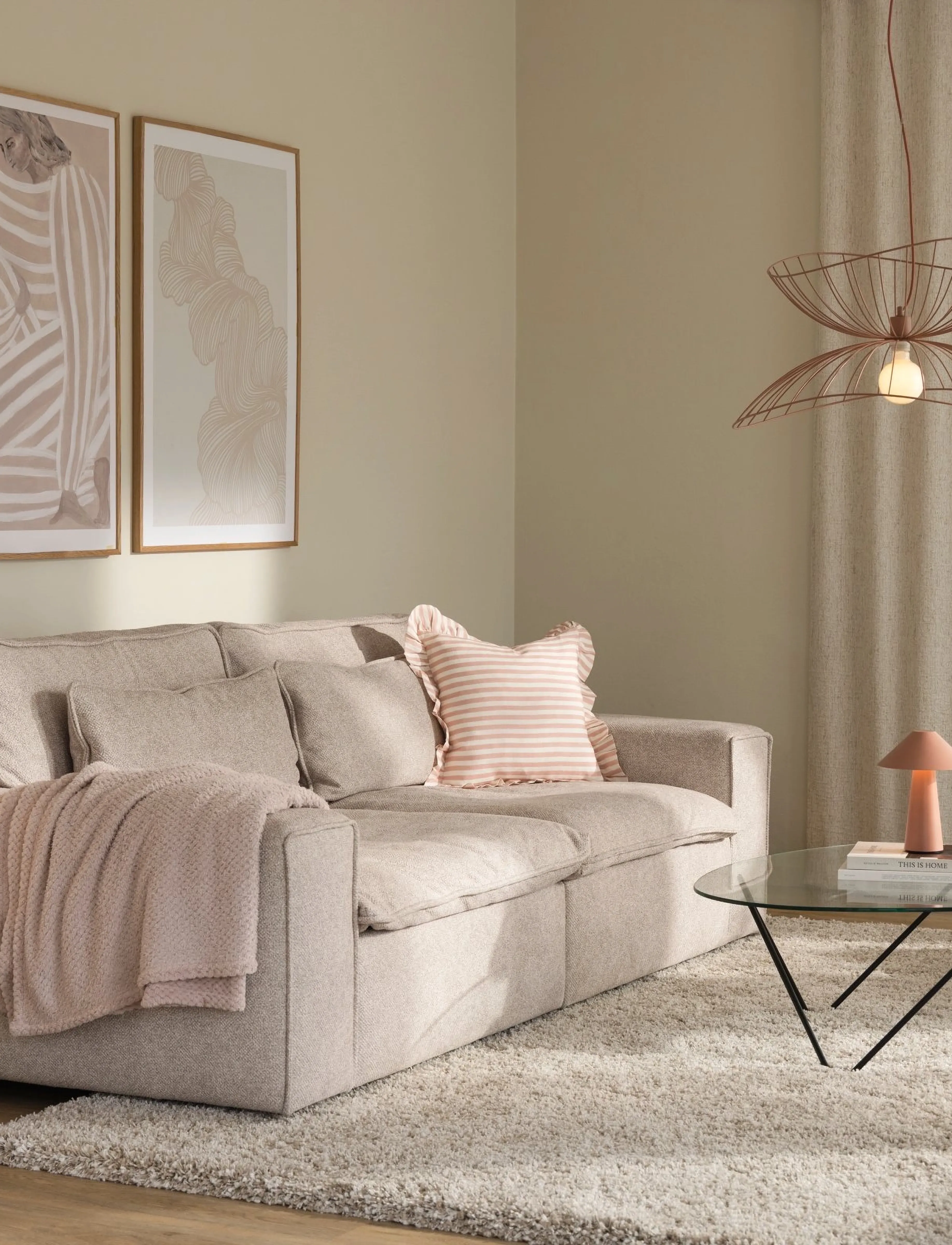 Globen Lighting - Table lamp Castello 24 Dusty pink marble - galda lampas - dusty pink marble - 3