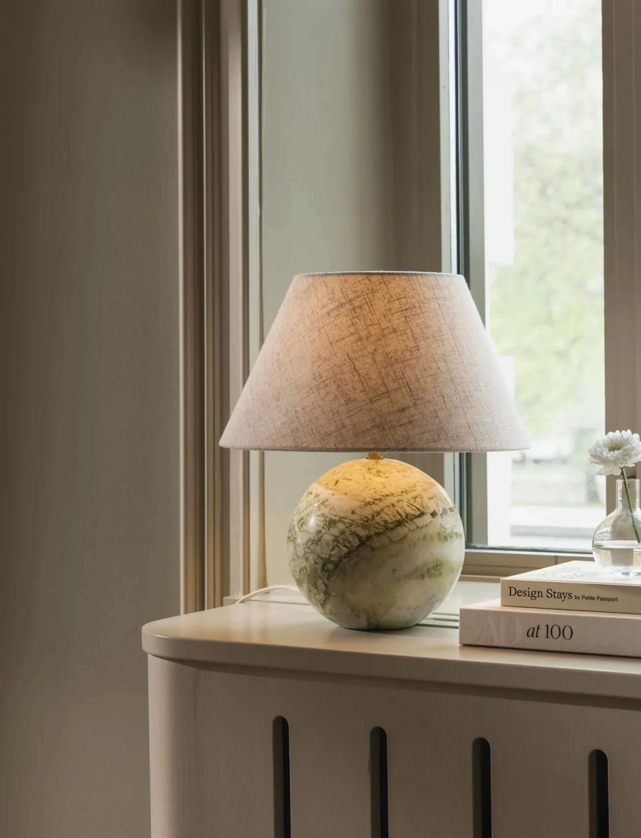 Globen Lighting Table Lamp Castello 35 Light Green Marble, 35X35X38 cm, Green, Lamper > Bordlamper, Unisex