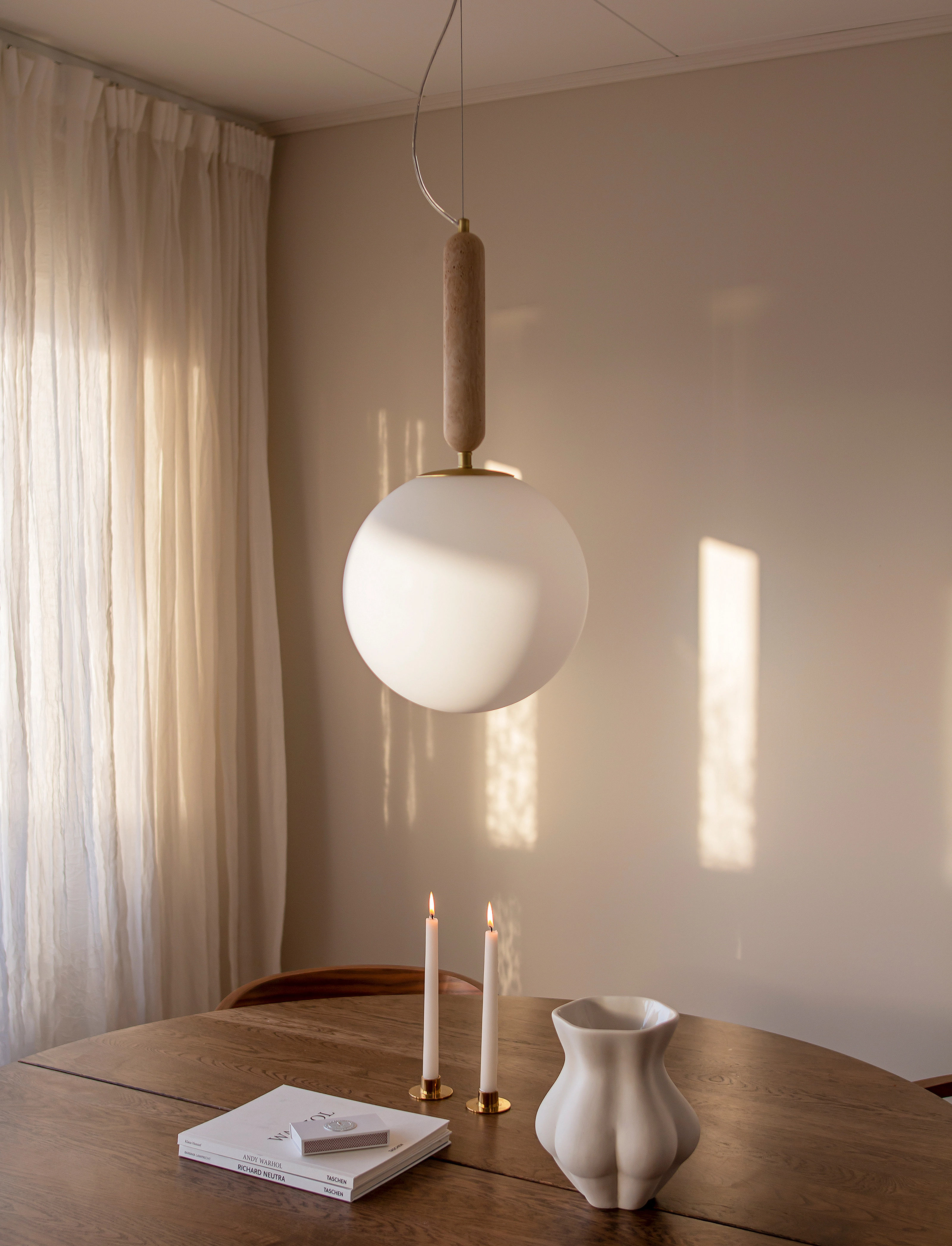 Globen Lighting Pendellampe Torrano 30, Ø 30 cm, Ceiling Lamps, Beige - Pendant Homeware