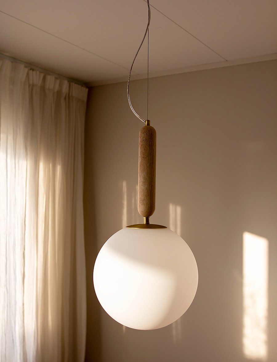 Globen Lighting - Pendant Torrano 30 - rippvalgustid - beige - 3