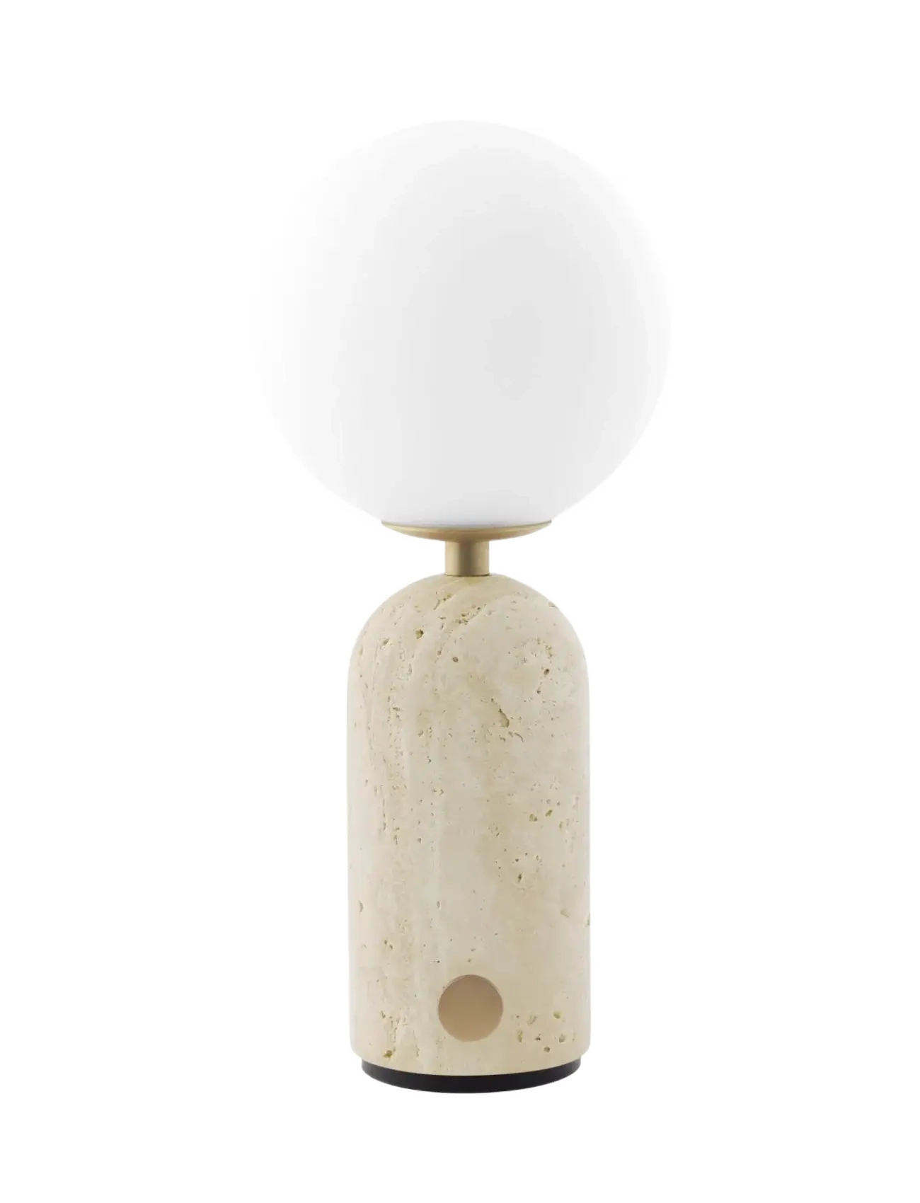 Globen Lighting Portable Table Lamp Torrano Beige Travertine, Bordlampe, Beige, Str: 12X12X28CM