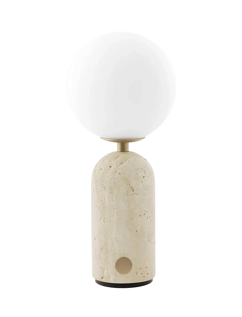 Globen Lighting - Portable table lamp Torrano Beige travertine - mobile lampen - beige travertine - 1