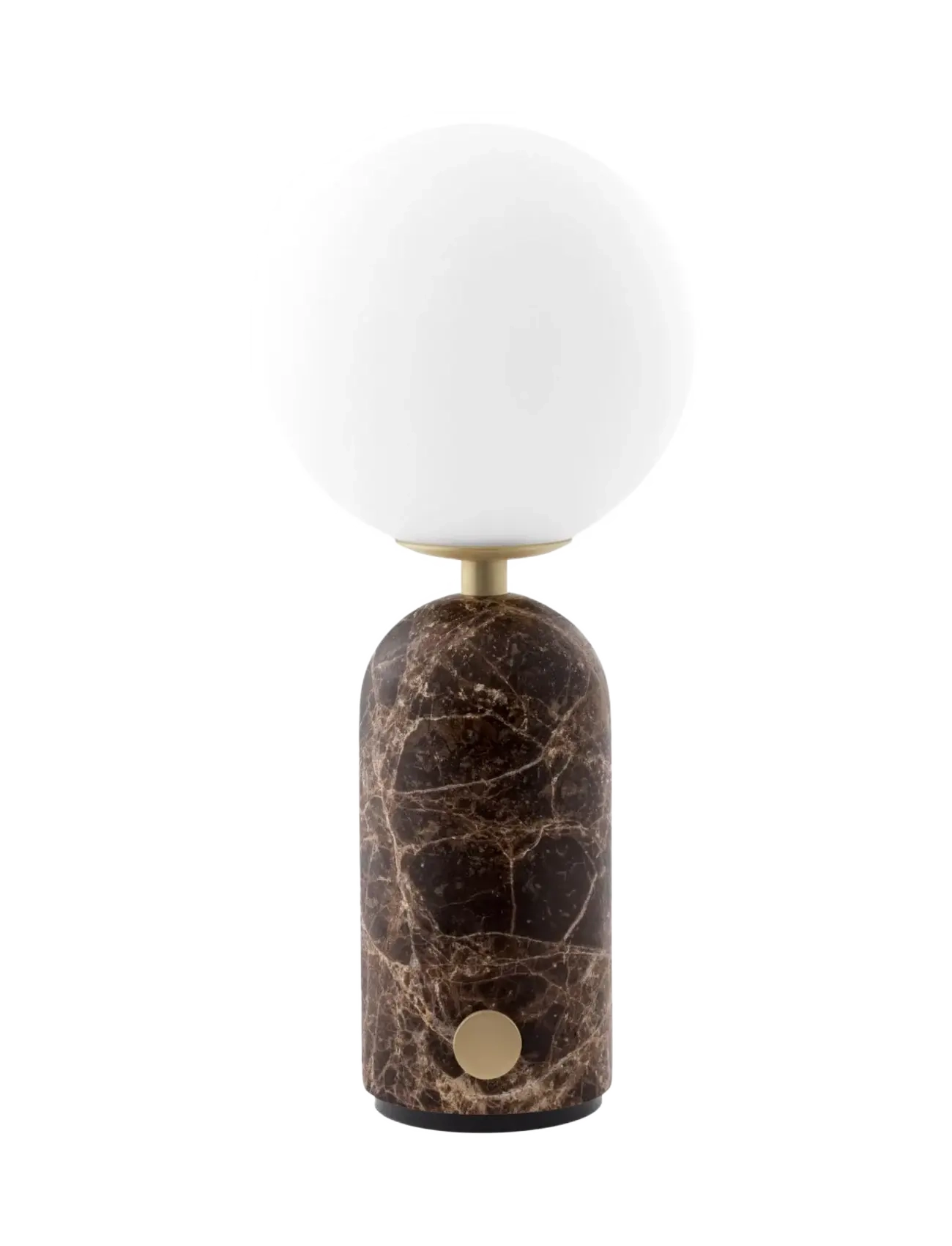 Globen Lighting Portable Table Lamp Torrano Brown Marble, Bordlampe, Brun, Str: 12X12X28CM