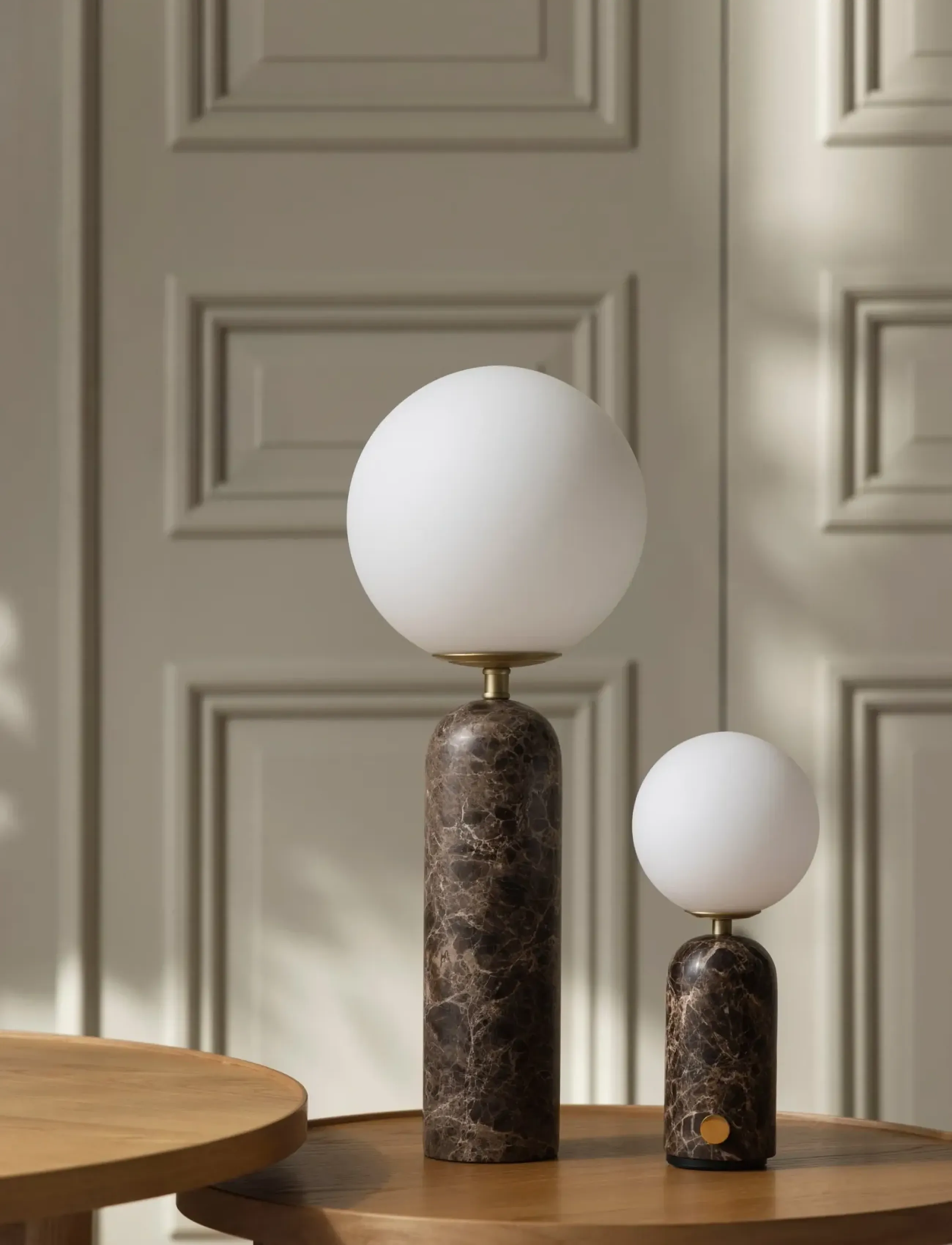 Globen Lighting - Portable table lamp Torrano Brown marble - nešiojami Šviestuvai - brown marble - 3