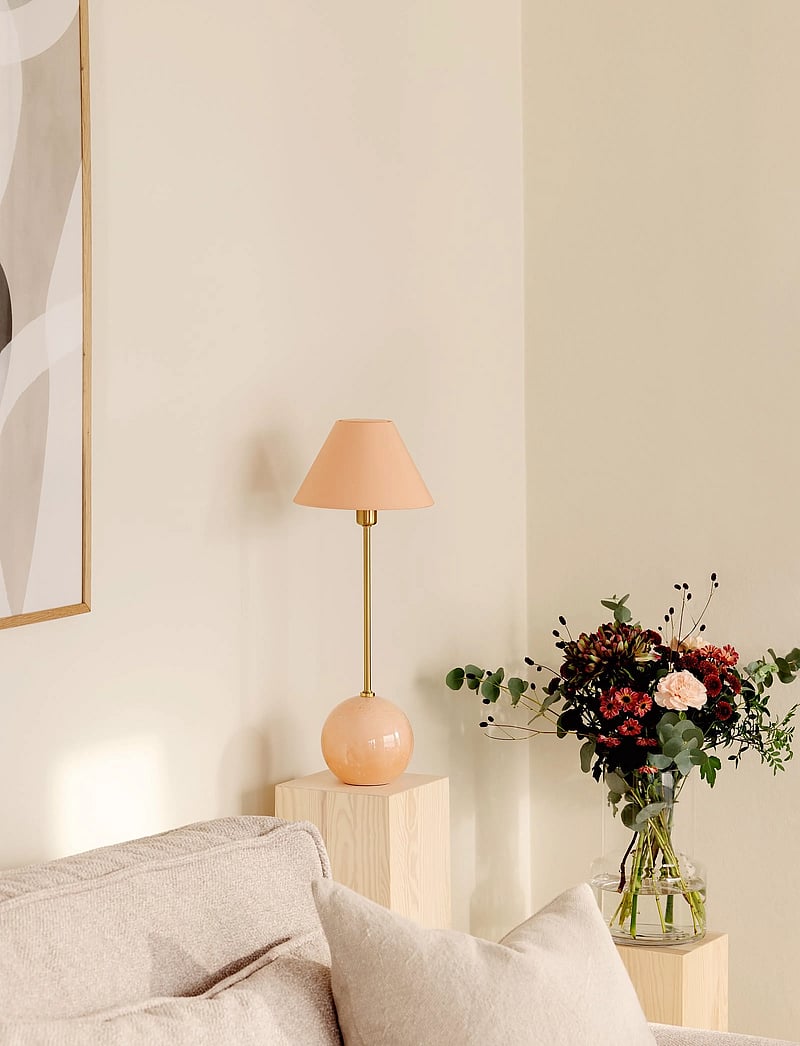 Globen Lighting - Table Lamp Iris 20 Cream - schreibtisch- & tischlampen - pink - 0