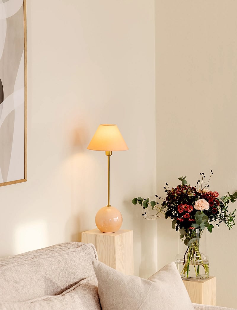 Globen Lighting - Table Lamp Iris 20 Cream - schreibtisch- & tischlampen - pink - 5