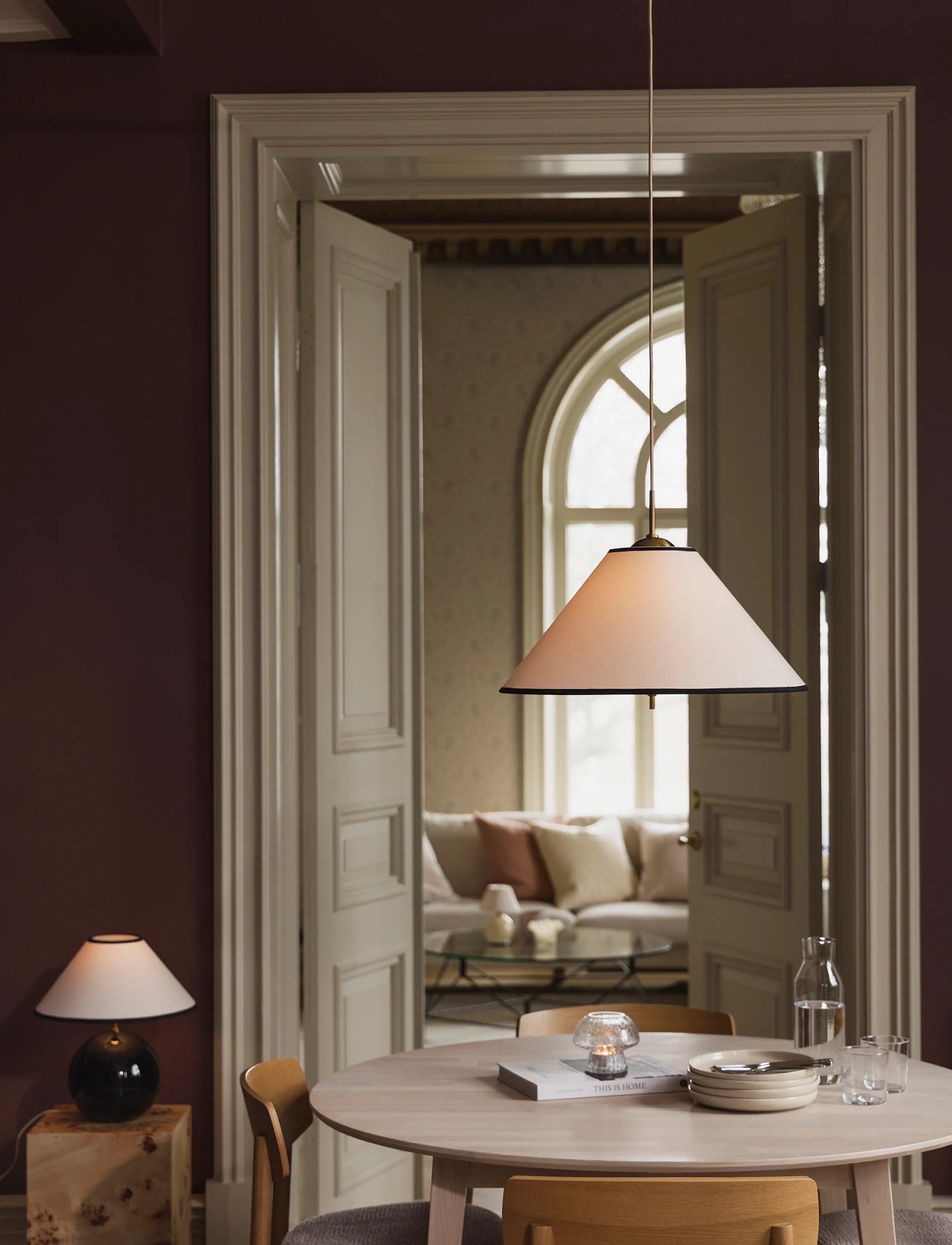 Globen Lighting - Pendant Iris 50 Cream/noir - pendellampen - cream/noir - 3