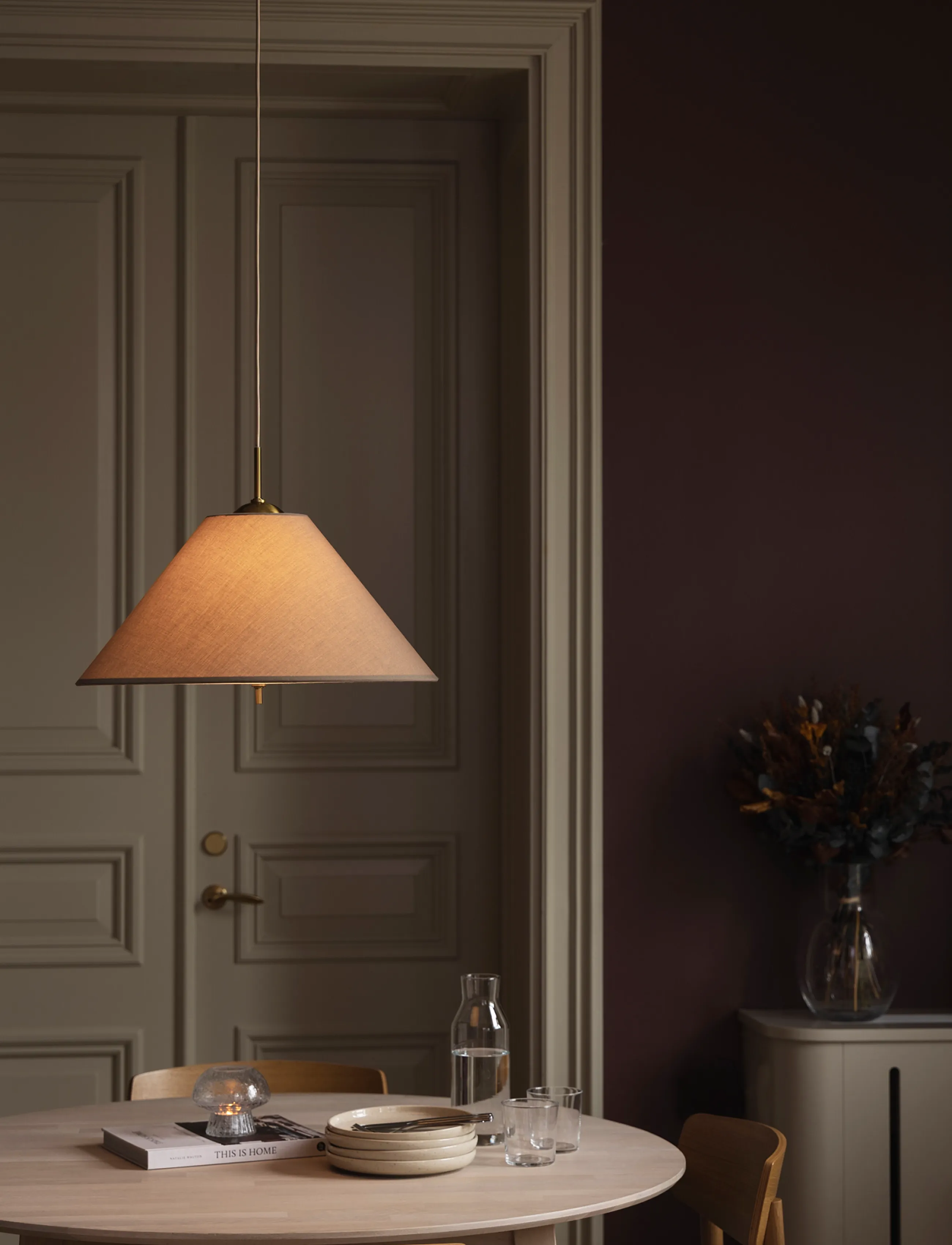 Globen Lighting Pendant Iris 50 Creme/Noir,,,Braun Gr.H37
