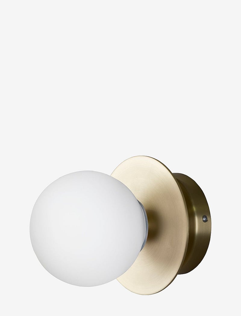 Globen Lighting - Wall Lamp/Ceiling Lamp Art Deco IP44 - wandleuchten - brushed brass/white - 1
