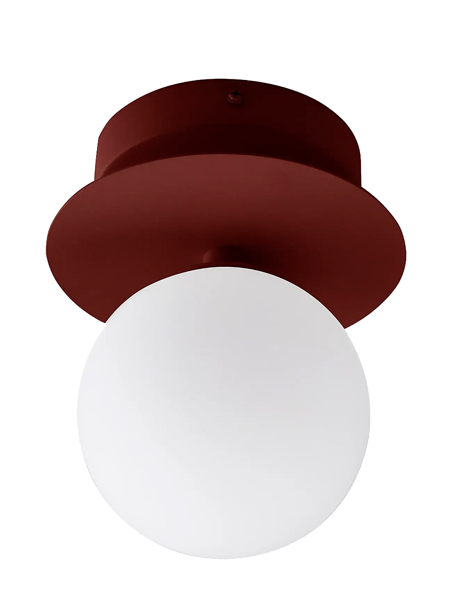 Globen Lighting - Wall lamp/ceiling lamp Art Deco IP44 Burgundy/white - wandleuchten - burgundy/white - 2