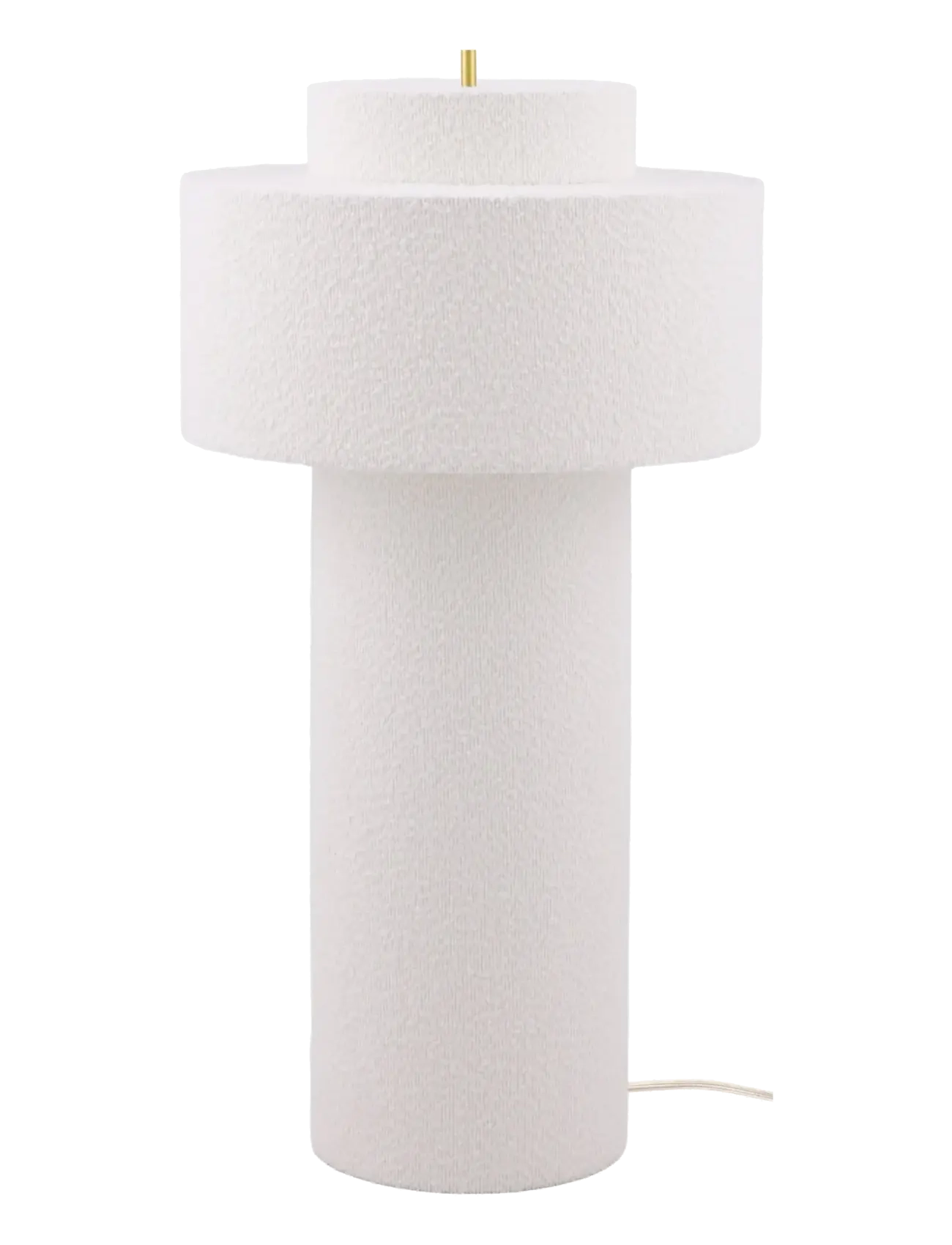 Globen Lighting Floor Lamp Noah 45 White Bouclé, Gulvlampe, Hvid, Str: 45X45X88CM