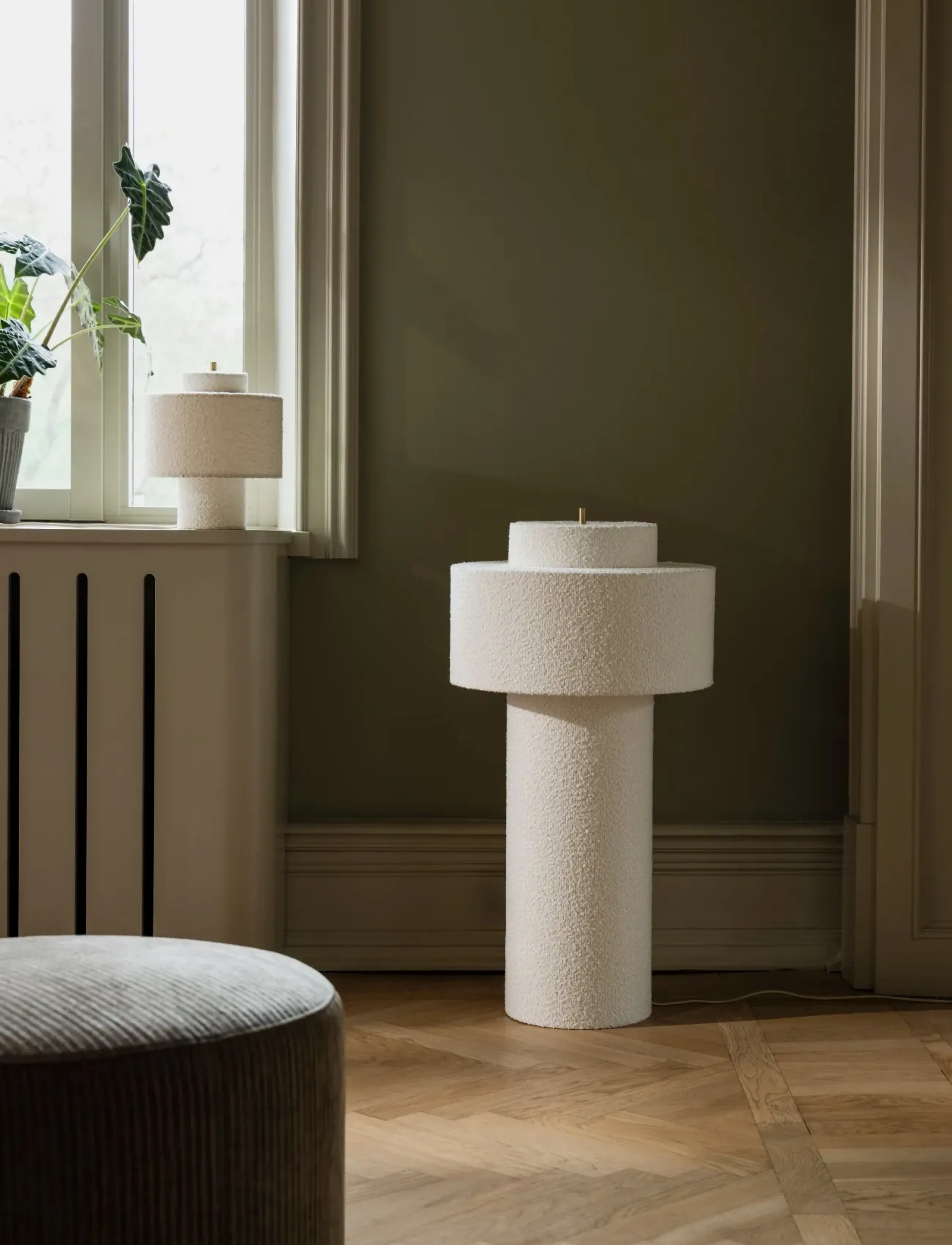 Globen Lighting - Floor lamp Noah 45 White bouclé - gulvlamper - white bouclÉ - 2