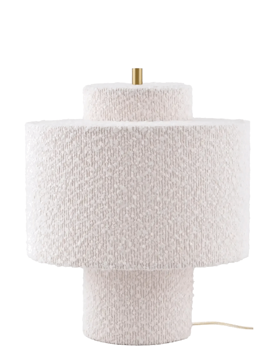 Globen Lighting - Table lamp Noah 25 White bouclé - schreibtisch- & tischlampen - white bouclÉ - 1