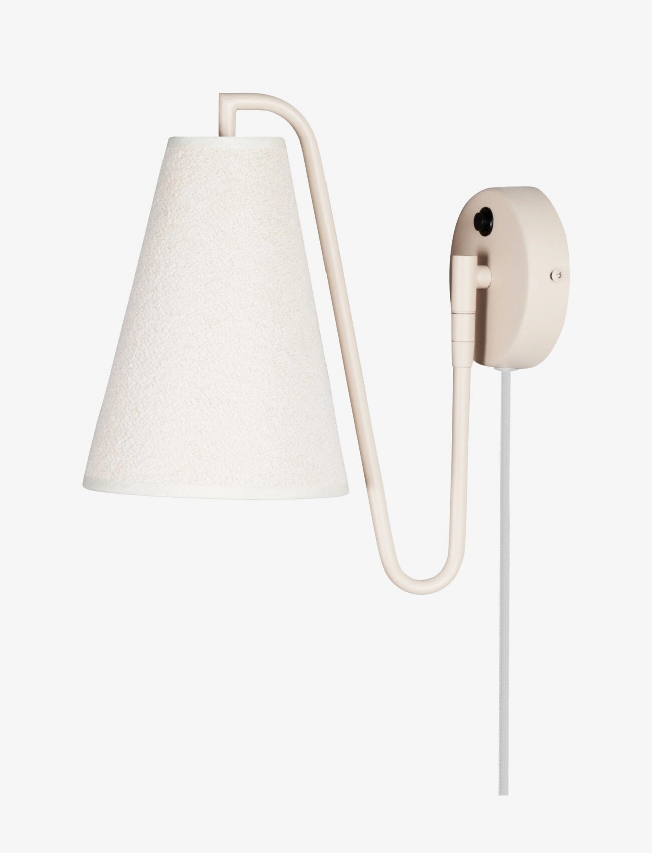 Globen Lighting Væglampe Lou Bouclé, Væglampe, Beige, Str: H28