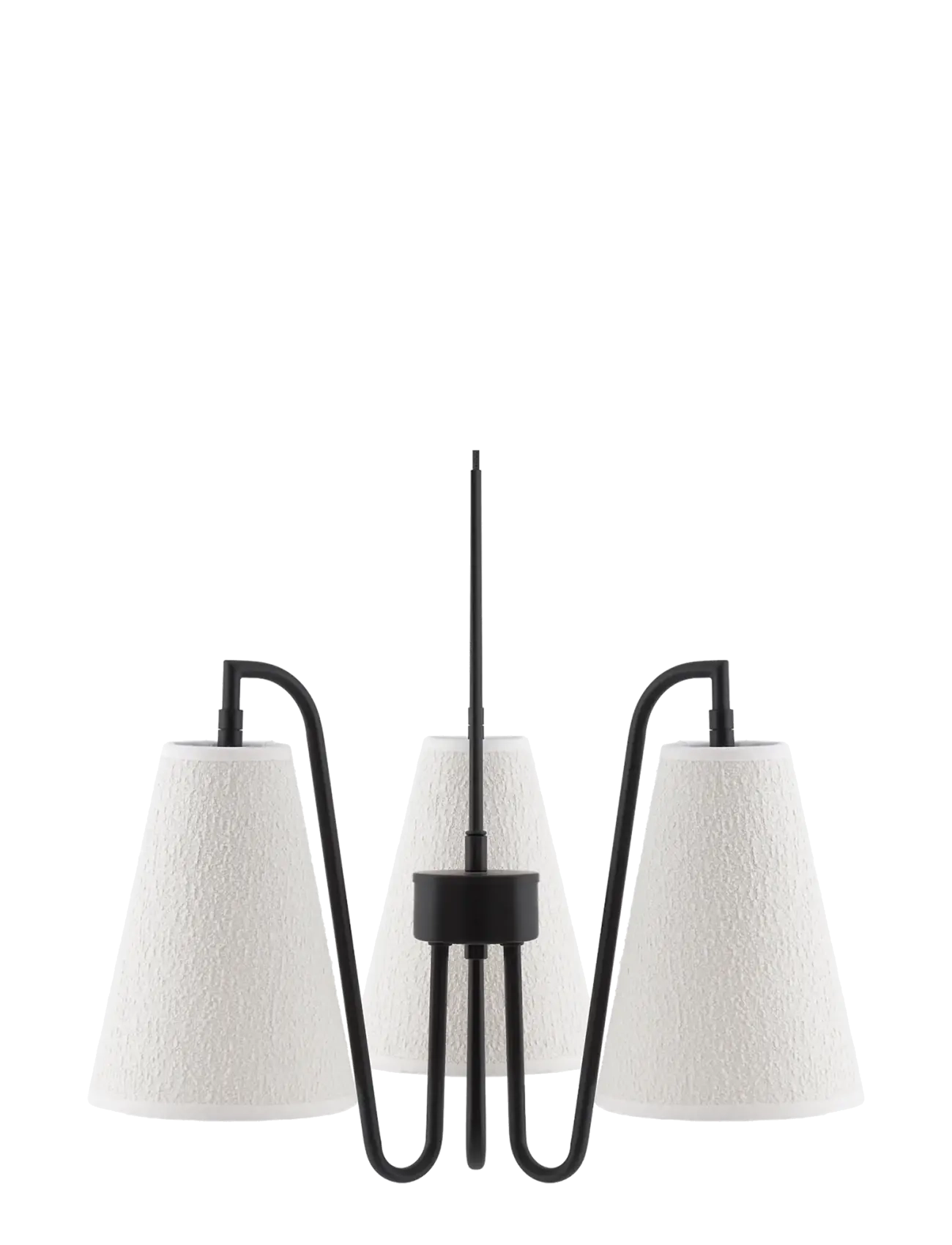 Globen Lighting Pendant Lou 3 White bouclé/black - Belysning - WHITE/BLACK / white