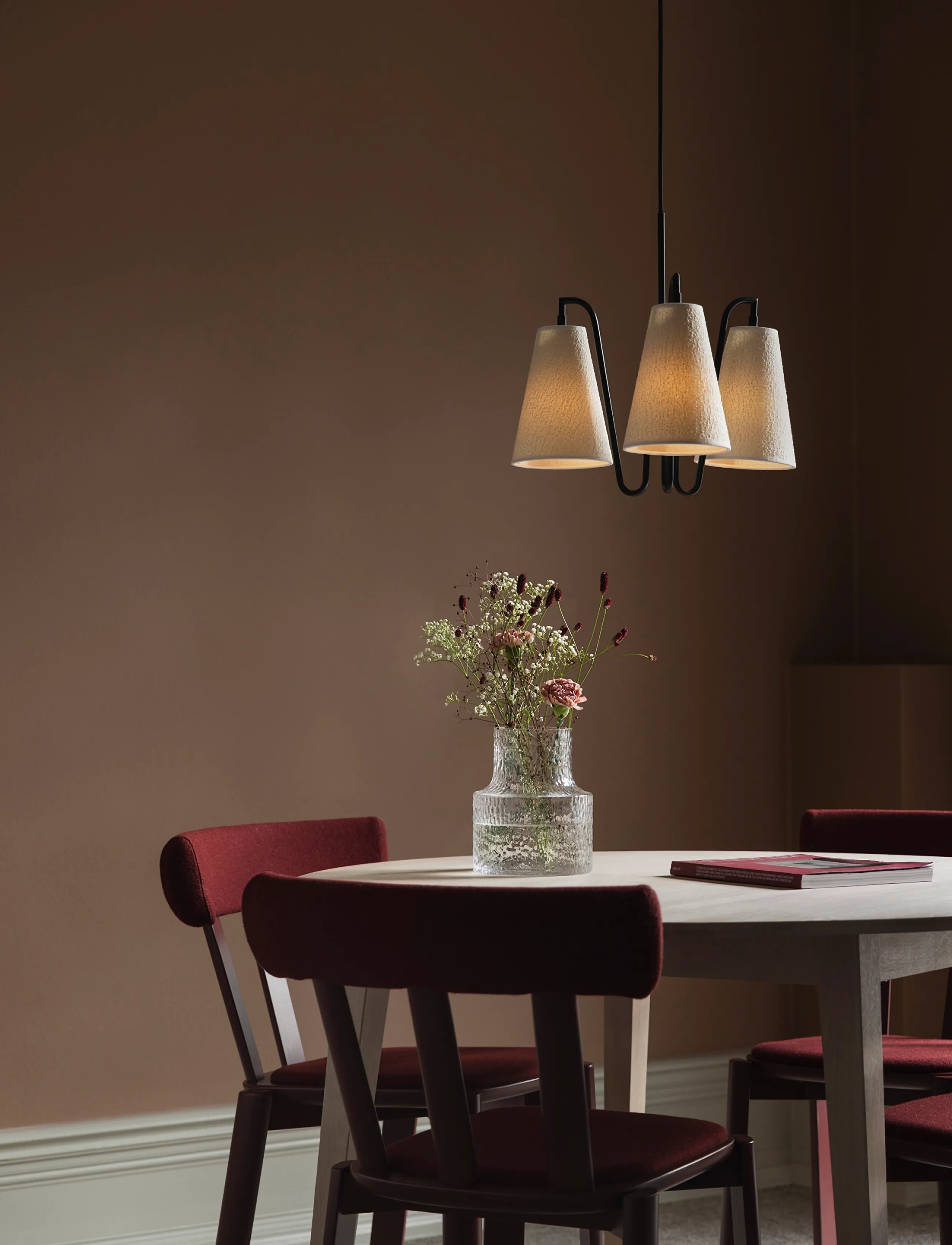 Globen Lighting - Pendant Lou 3 White bouclé/black - white/black - 1
