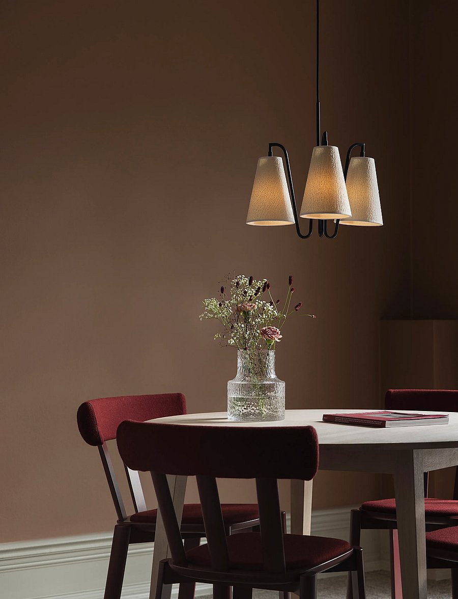 Globen Lighting - Pendant Lou 3 White bouclé/black - pendellampen - white/black - 1