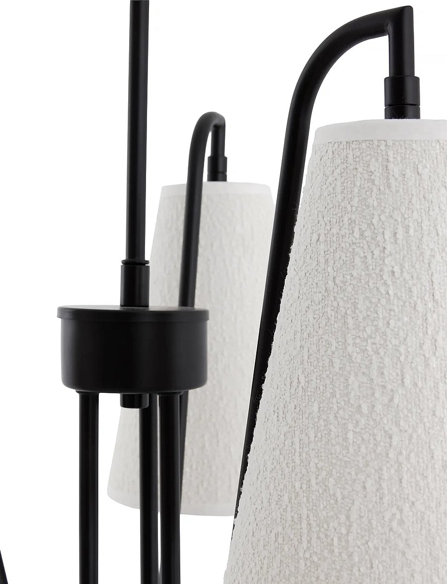 Globen Lighting - Pendant Lou 3 White bouclé/black - pendellampen - white/black - 2