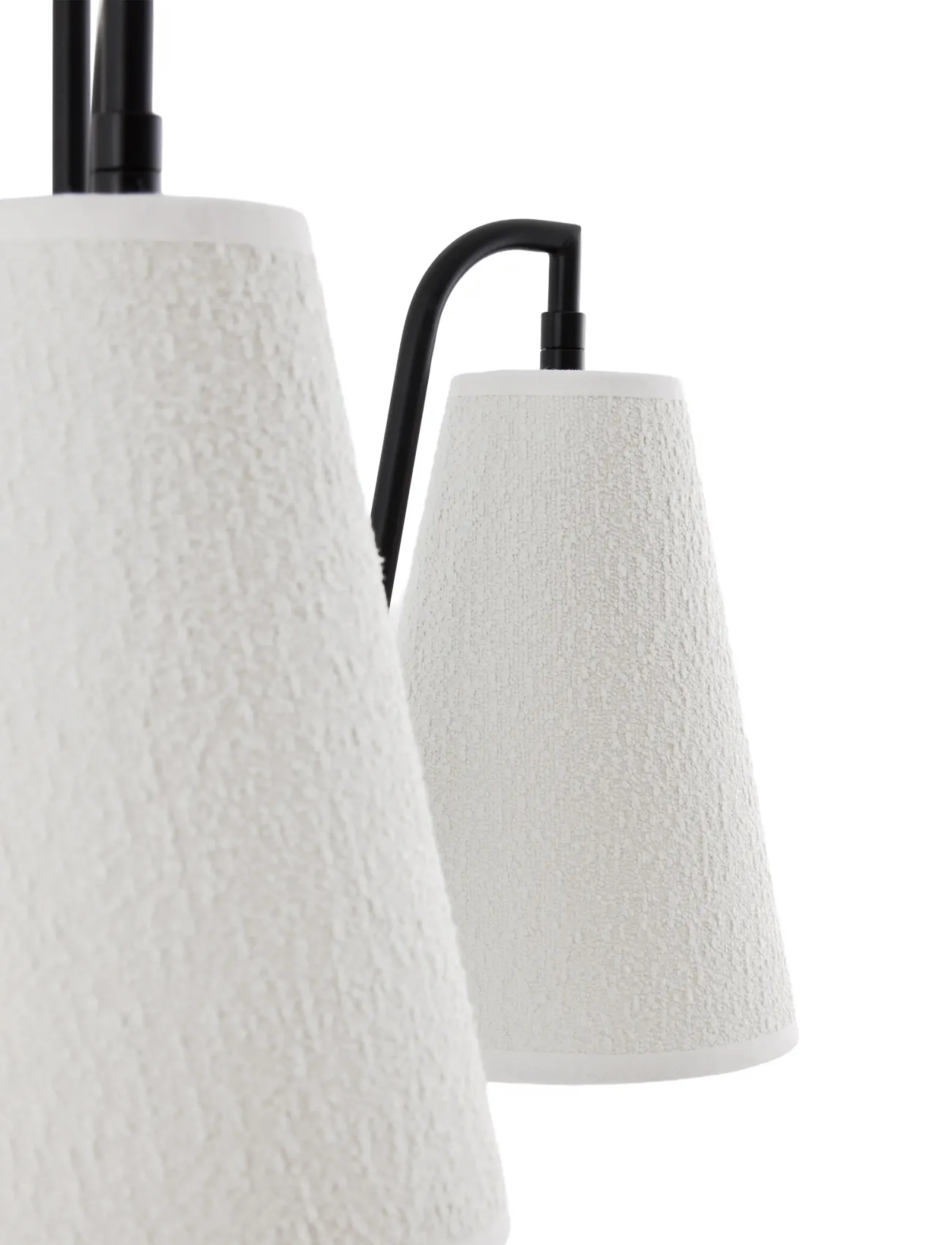 Globen Lighting - Pendant Lou 3 White bouclé/black - white/black - 3