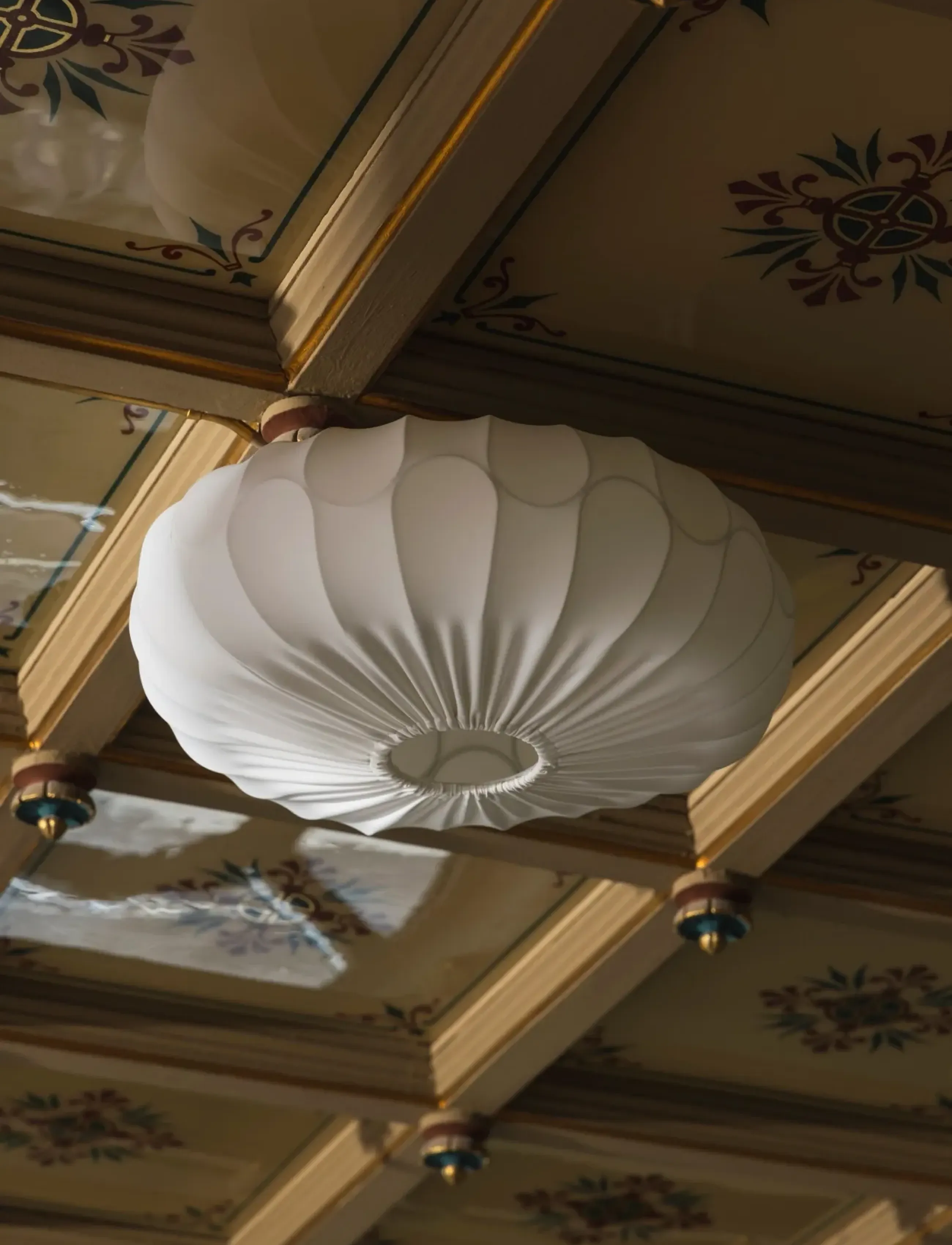 Globen Lighting Ceiling Lamp Bladverk 50 White, 50X50X20 cm, Lamps, Weiß - Flush Mount Lights, Homeware