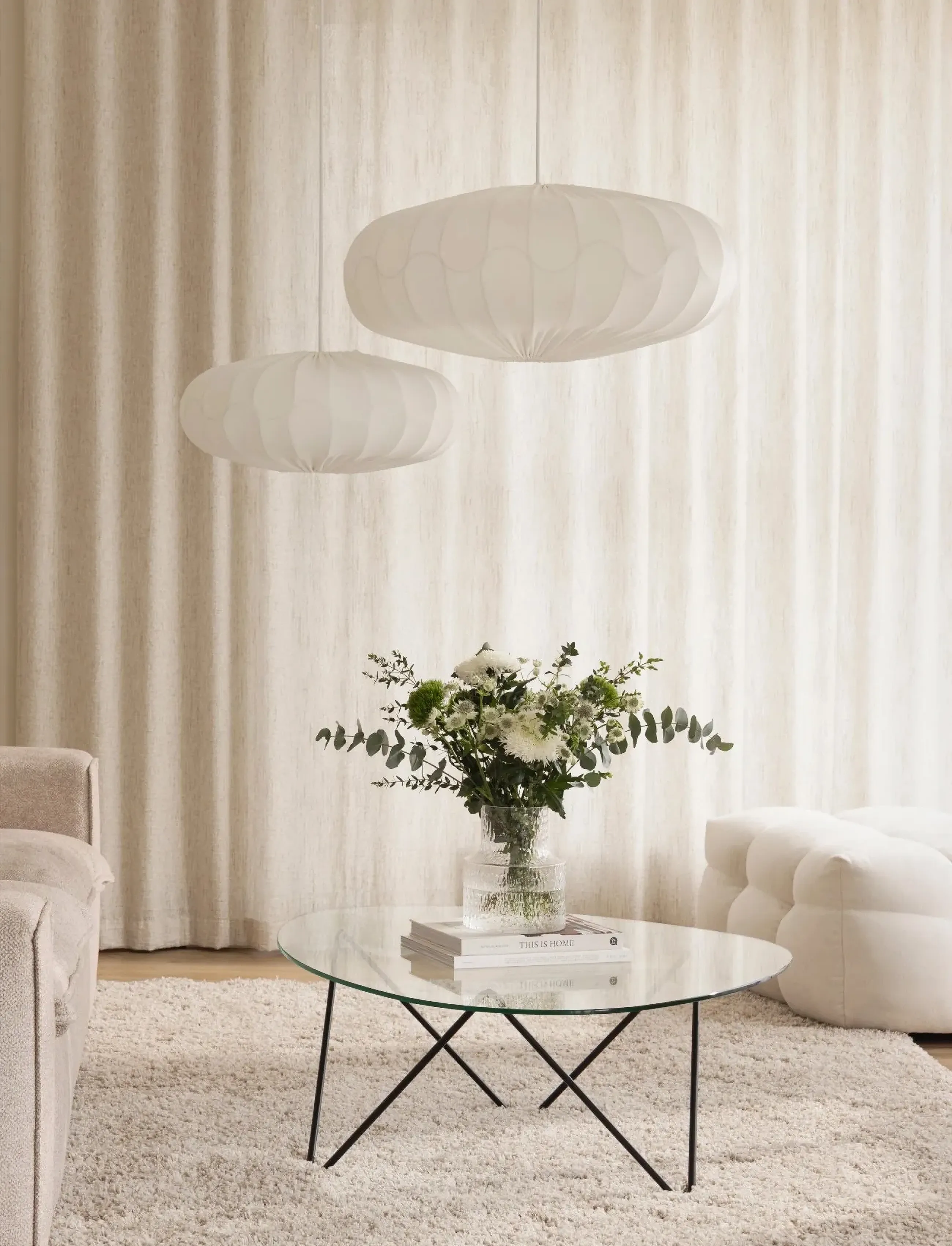 Globen Lighting - Lamp shade Bladverk 70 White - pendellampen - white - 5