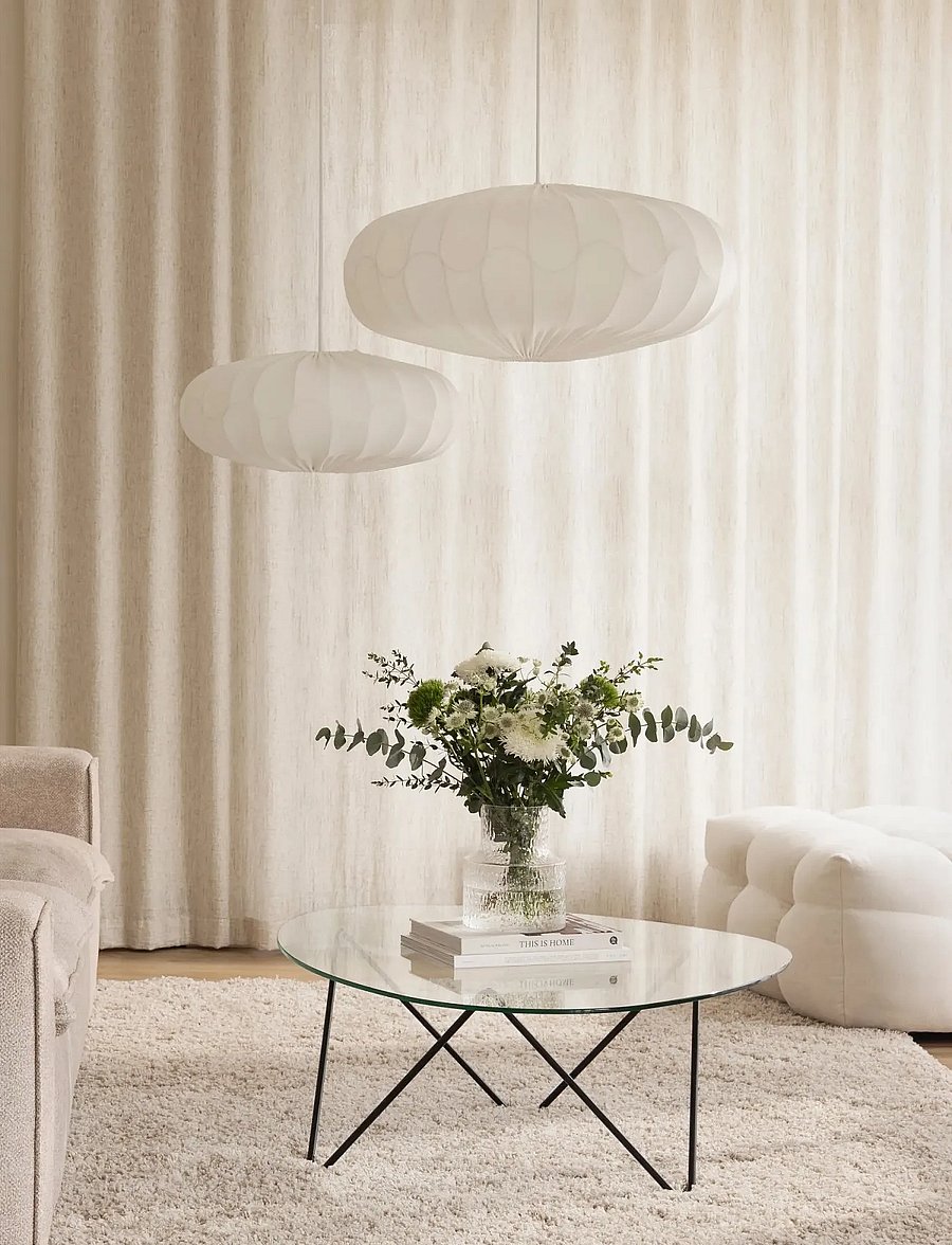 Globen Lighting - Lamp shade Bladverk 70 White - pendellampen - white - 5