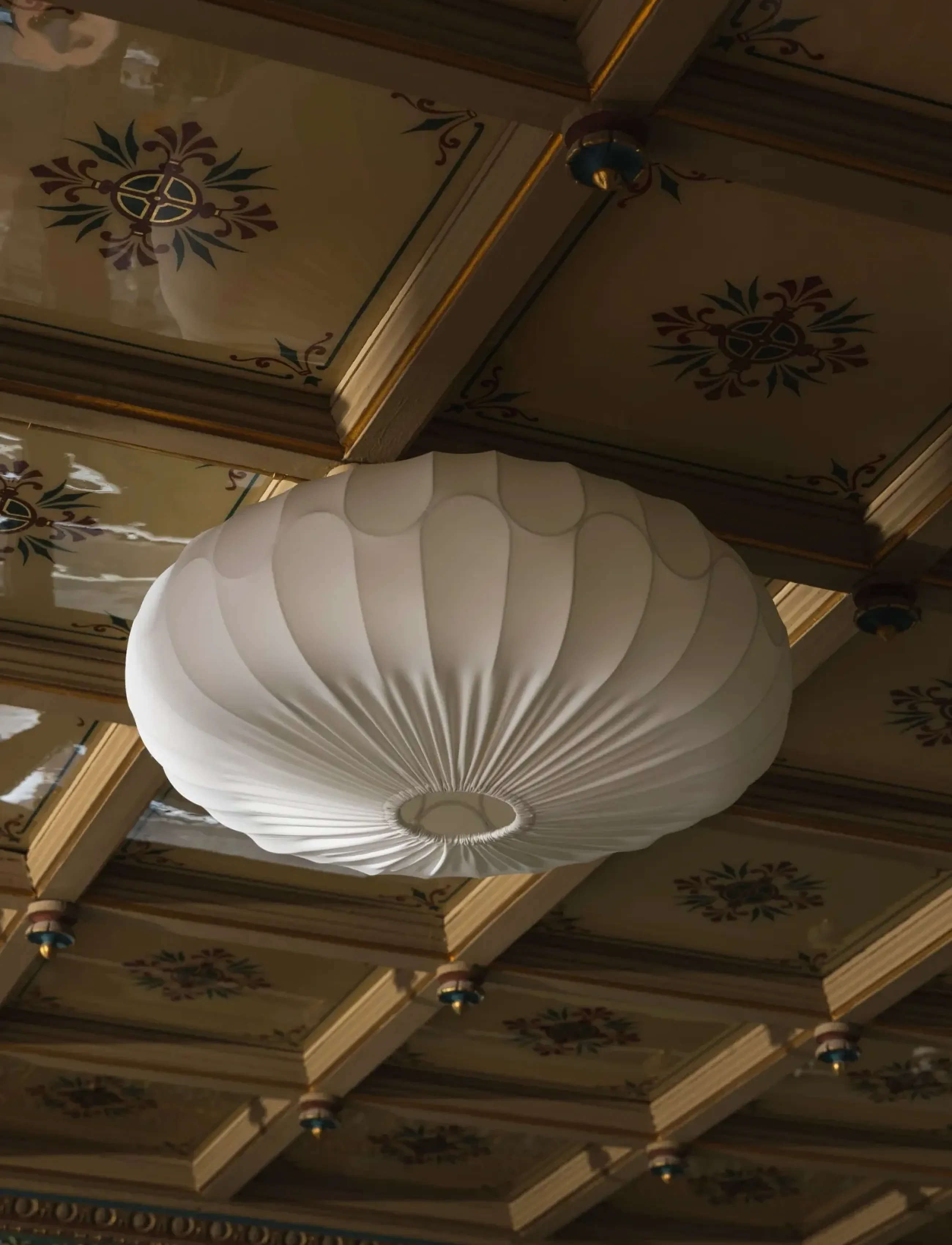 Globen Lighting Ceiling Lamp Bladverk 70 White, 70X70X30 cm, Lamps, Weiß - Flush Mount Lights, Homeware
