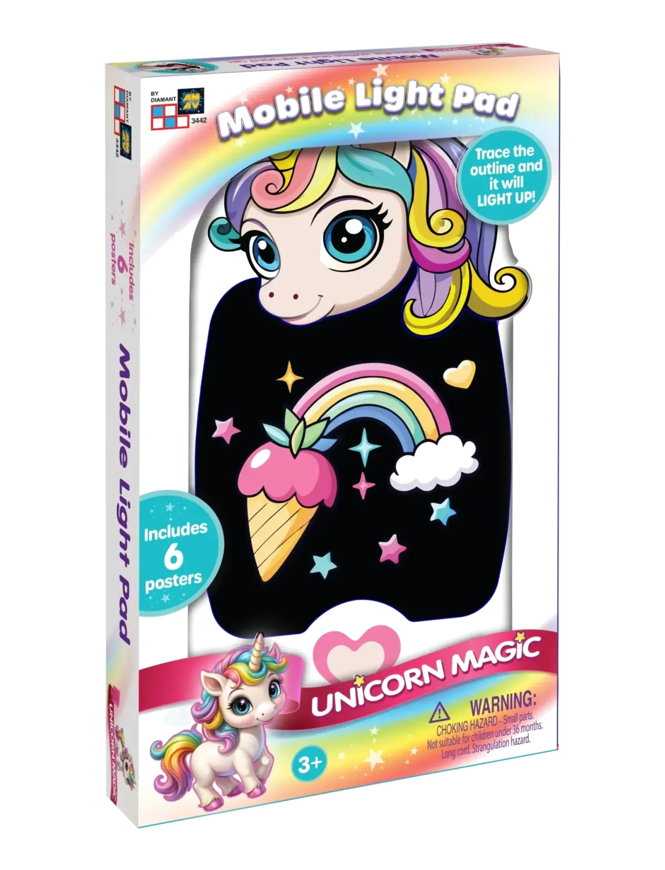Glow Pad - Unicorn Mobile Light Pad - rittavlor - white - 2