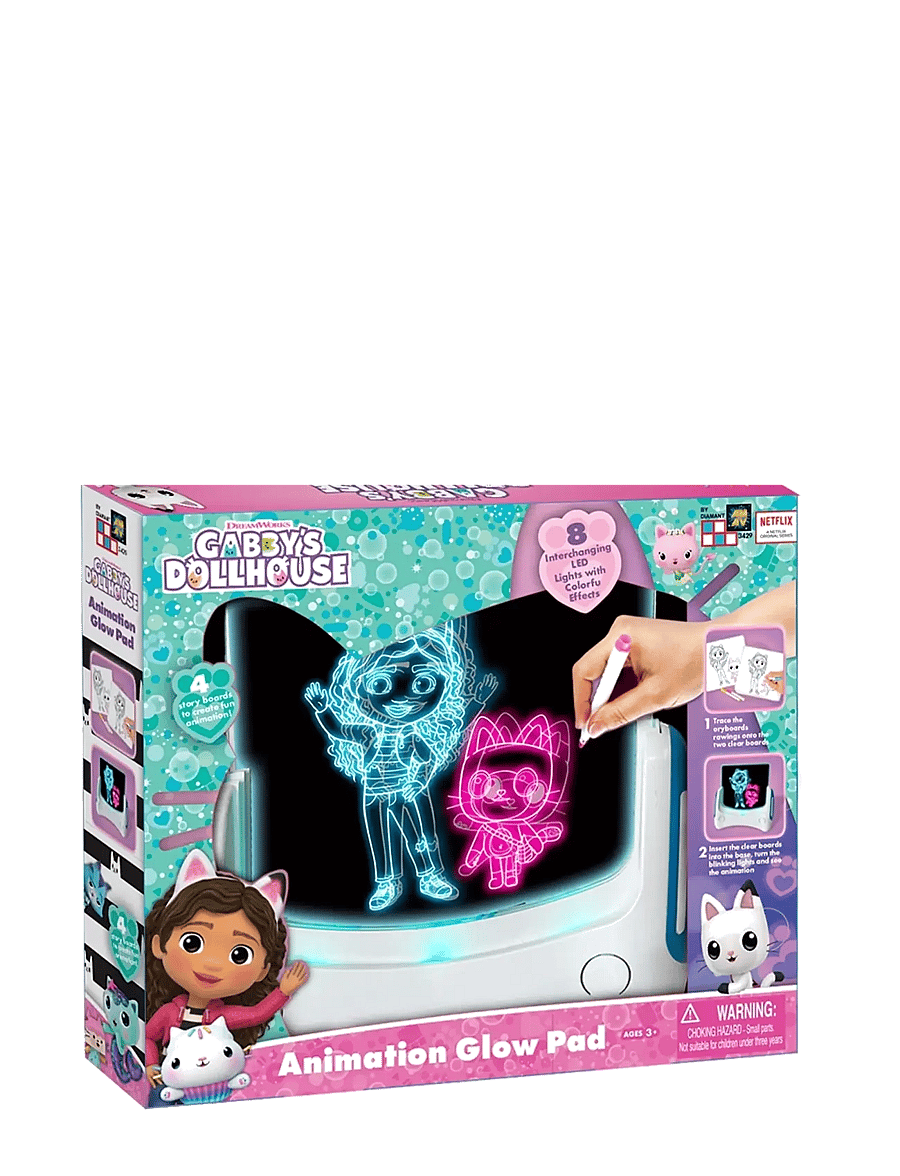 Glow Pad - Gabby's Dollhouse Animation Glow Pad - tegnetavler - pink - 1