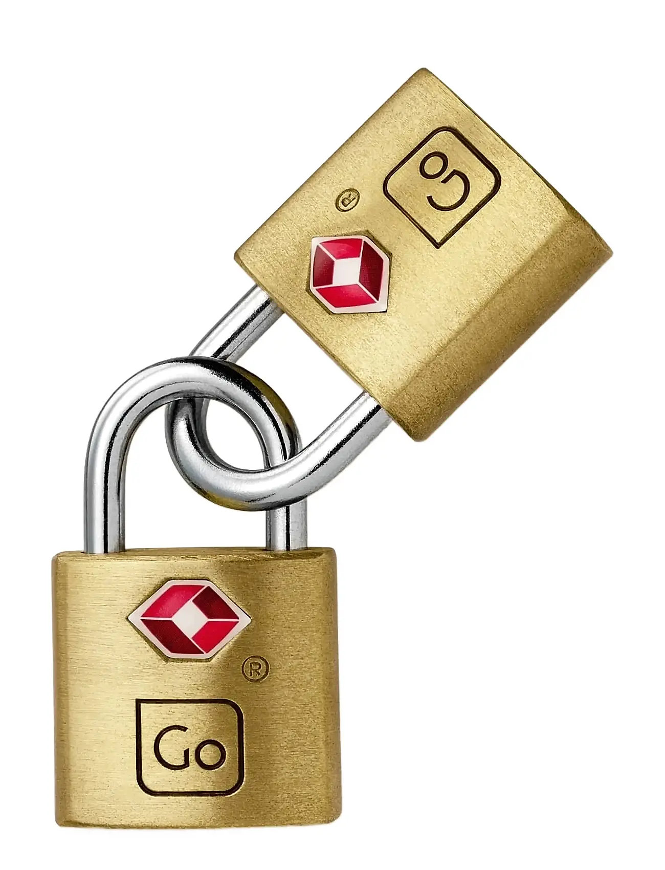 Go Travel Classic Brass Key Twin Padlocks Tsa - - ONE SIZE 1