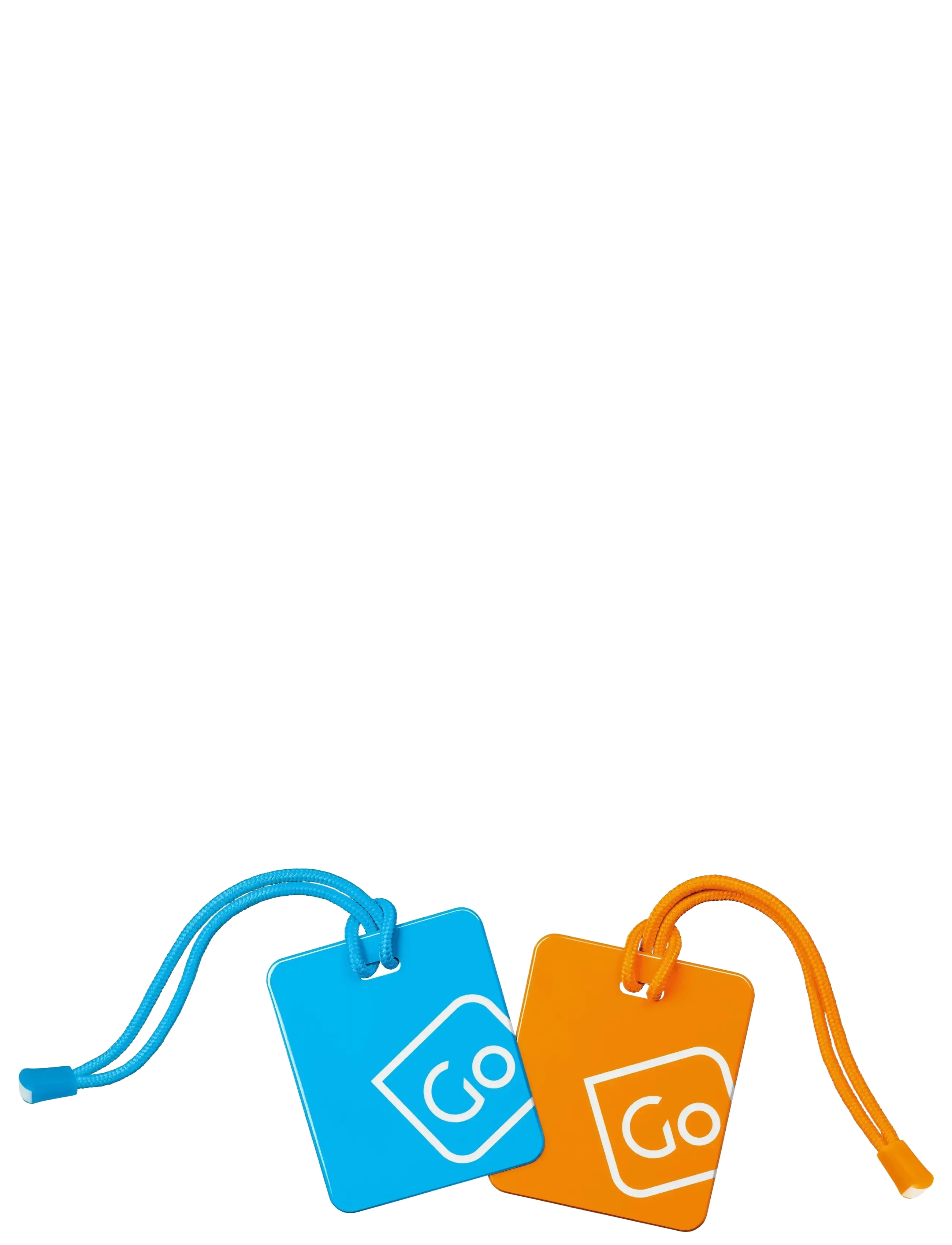 Go Travel Luggage Tags Twin Pack - Basics - BLUE / blue