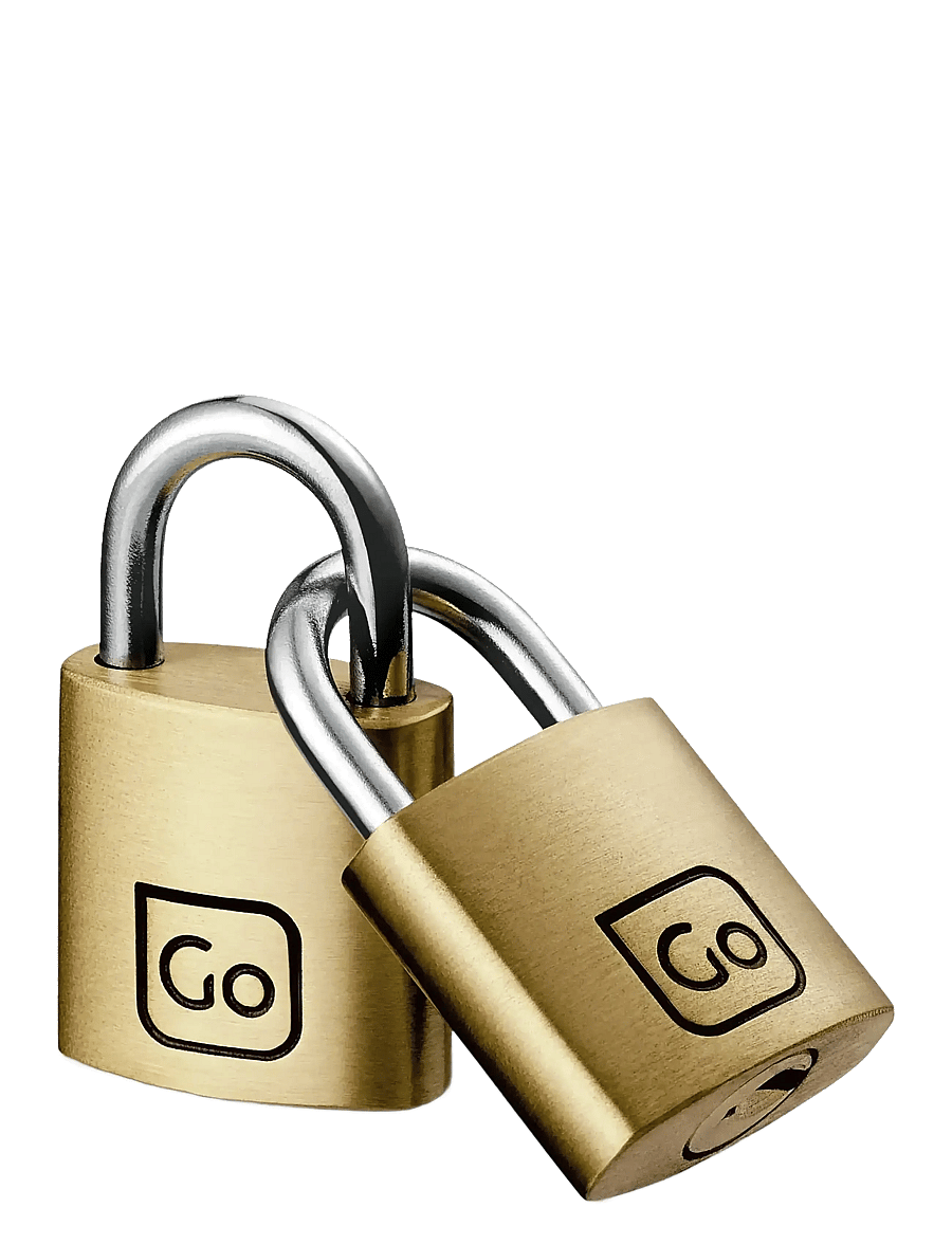 Go Travel - Brass Padlocks Twin Packs - reselås - brass - 0