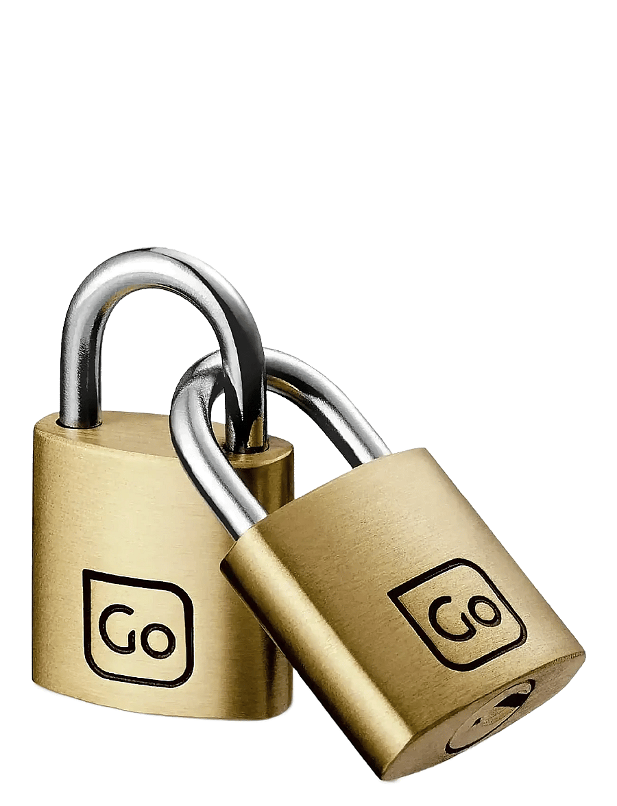Go Travel - Brass Padlocks Twin Packs - reselås - brass - 1