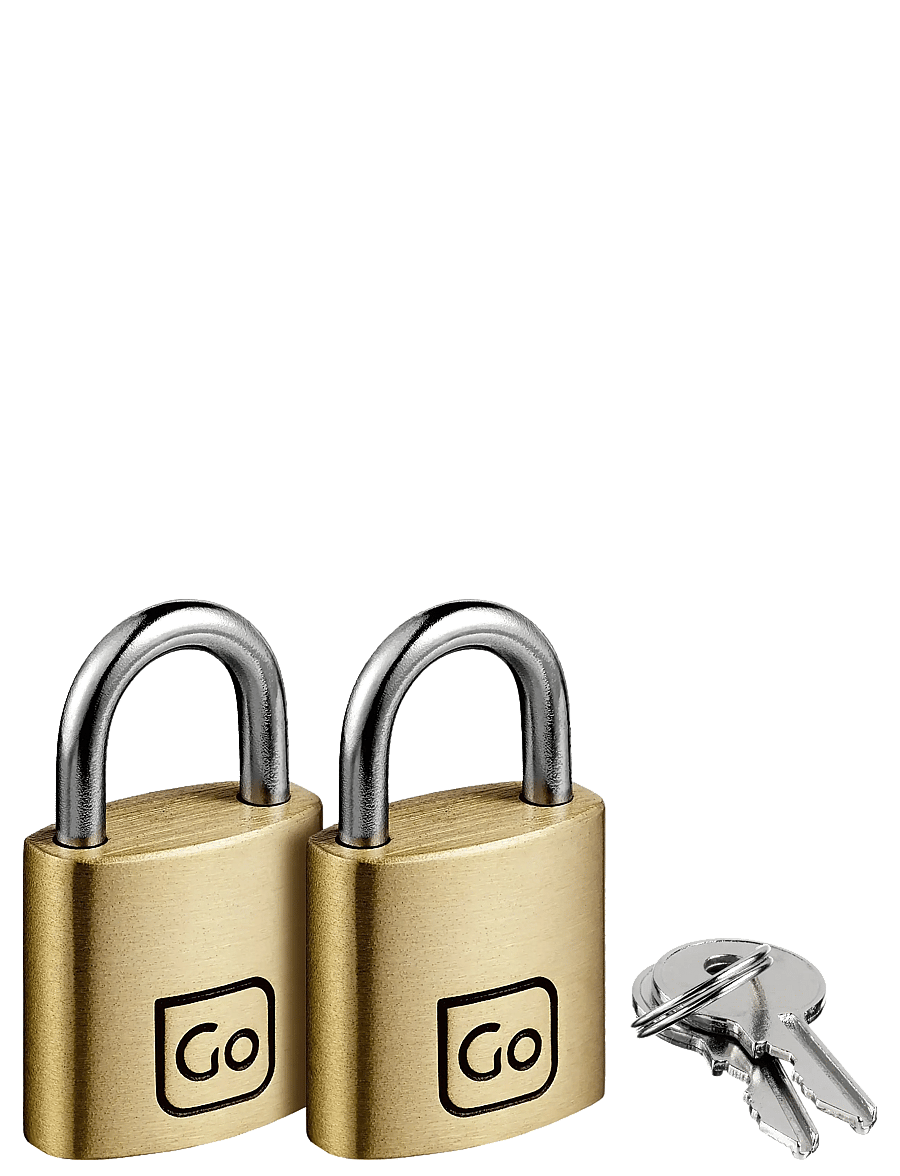 Go Travel - Brass Padlocks Twin Packs - reselås - brass - 2