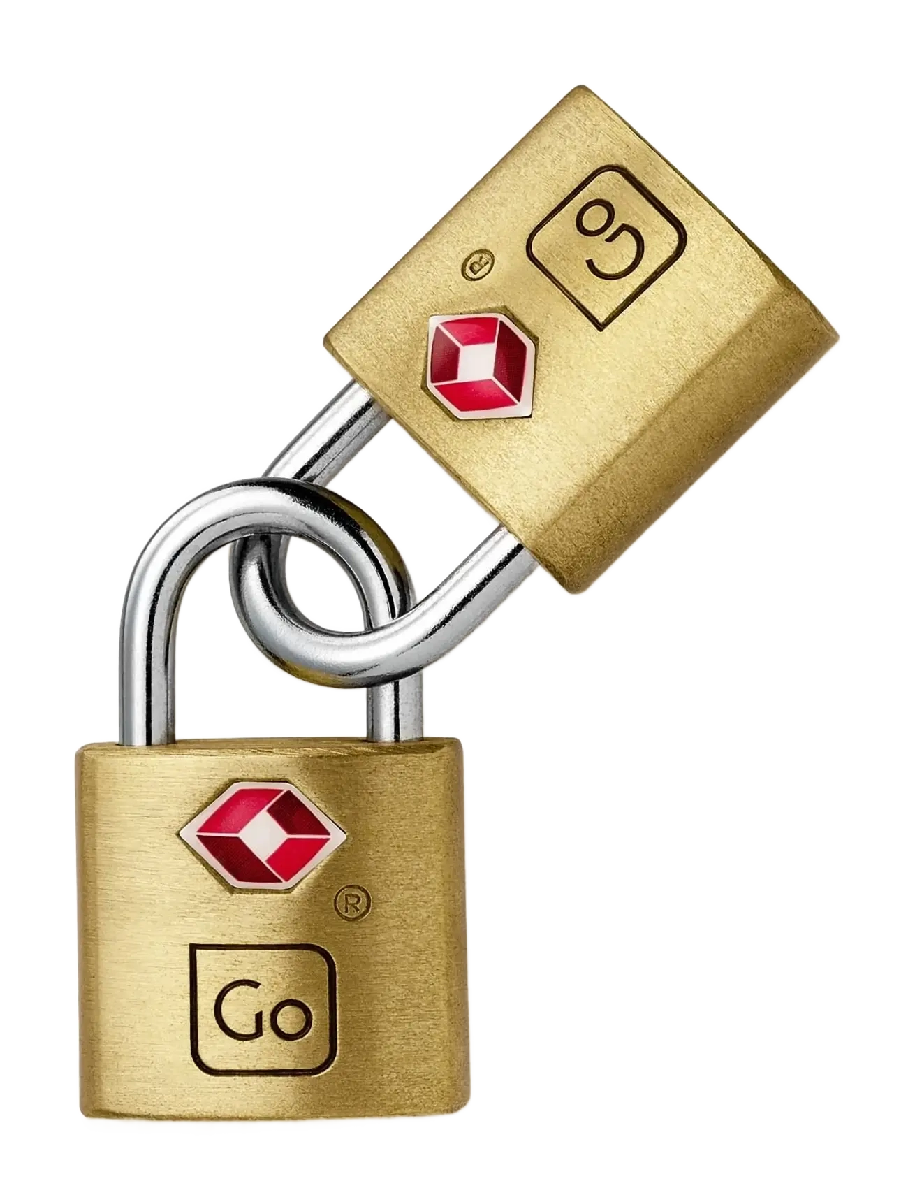 Go Travel Classic Brass Key Twin Padlocks Tsa, One Size, Accessories, Silber - Locks, Frauen