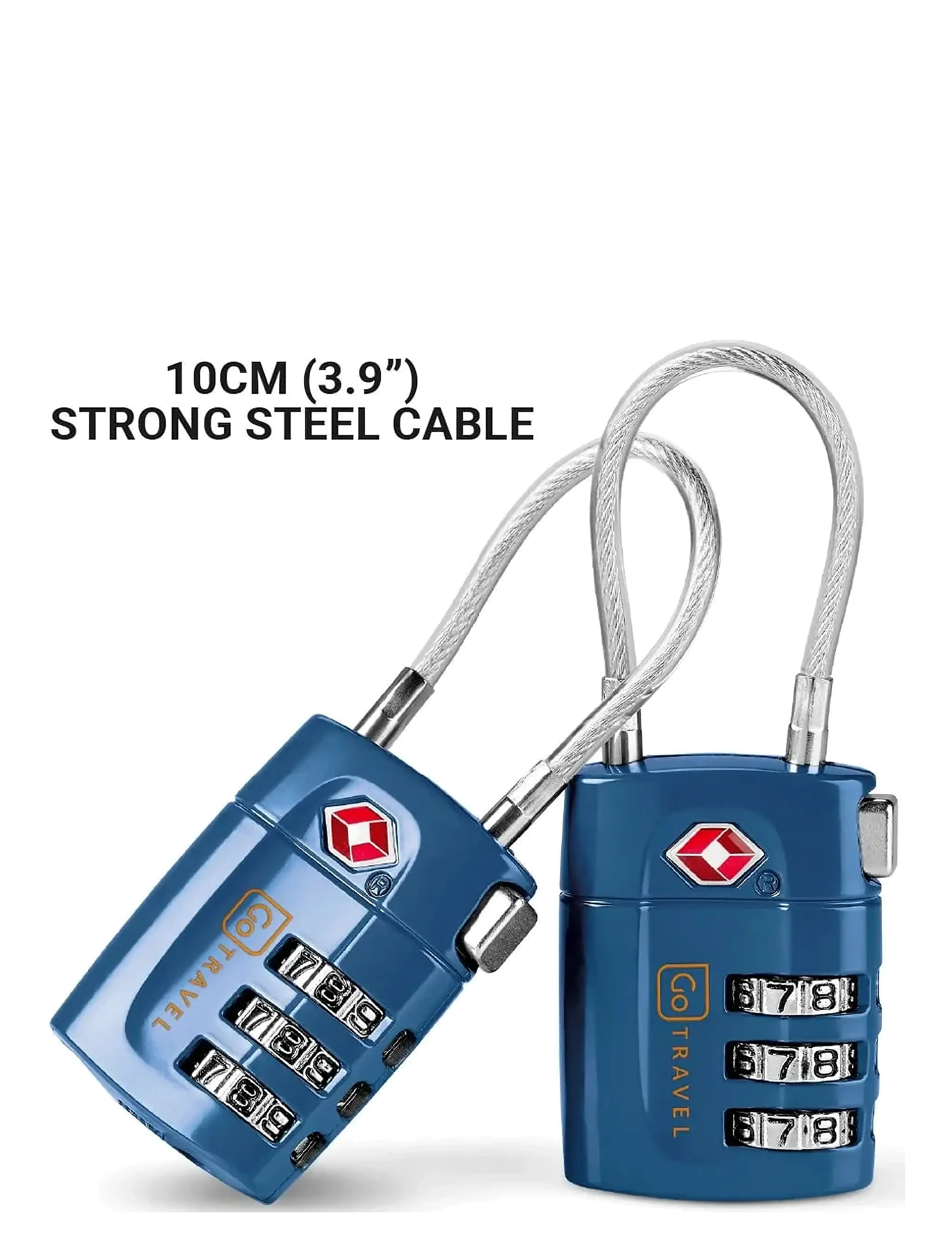 Go Travel - TSA Combi Cable Padlocks - blue - 2