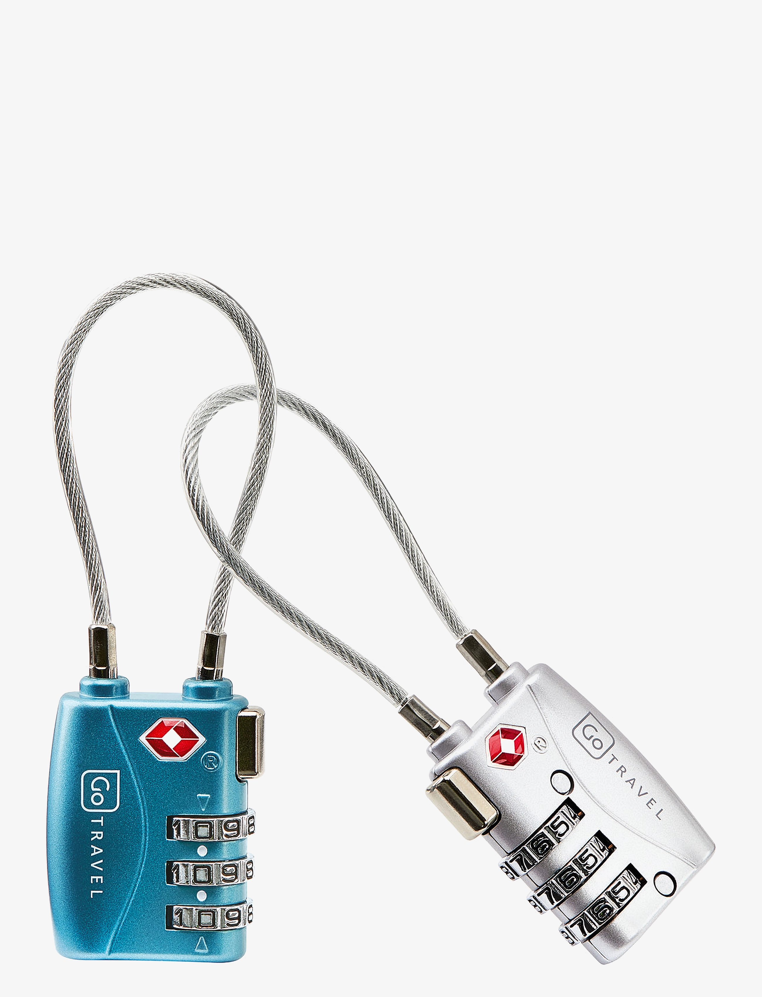 Go Travel TSA Combi Cable Padlocks - Reisaccessoires - SILVER / silver