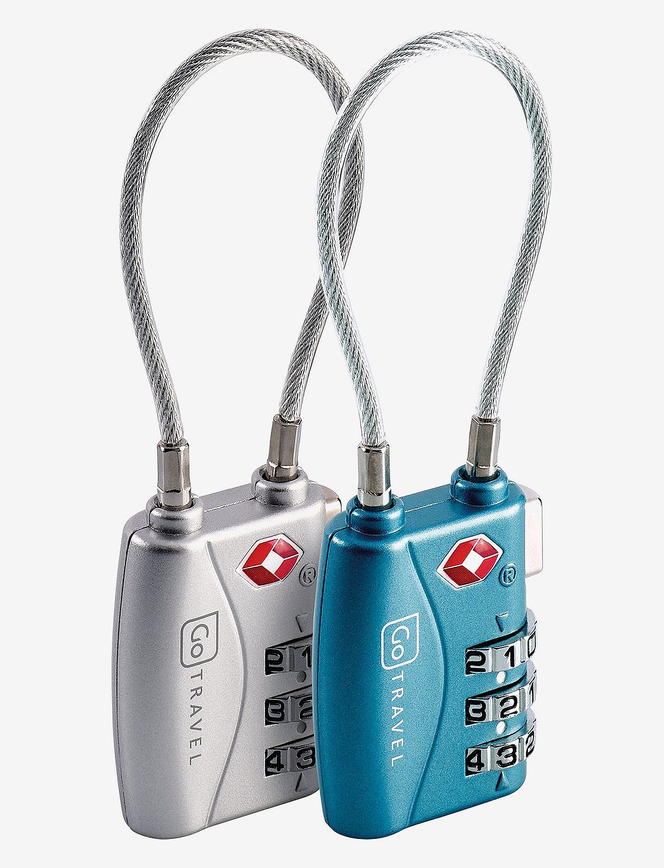 Go Travel - TSA Combi Cable Padlocks - reisartikelen - silver - 1