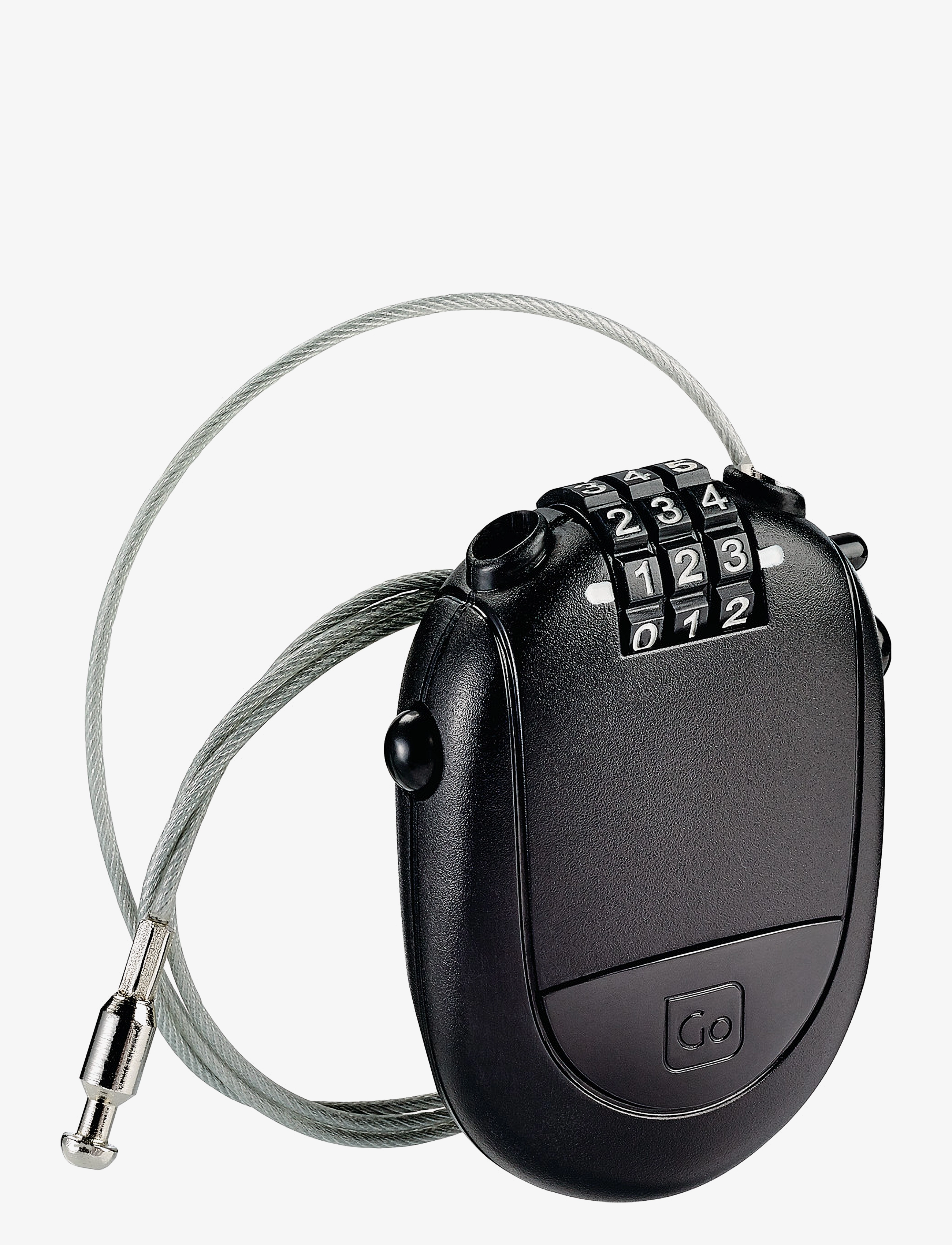 GO TRAVEL Retractable Cable Padlock Schwarz - One Size - Damen