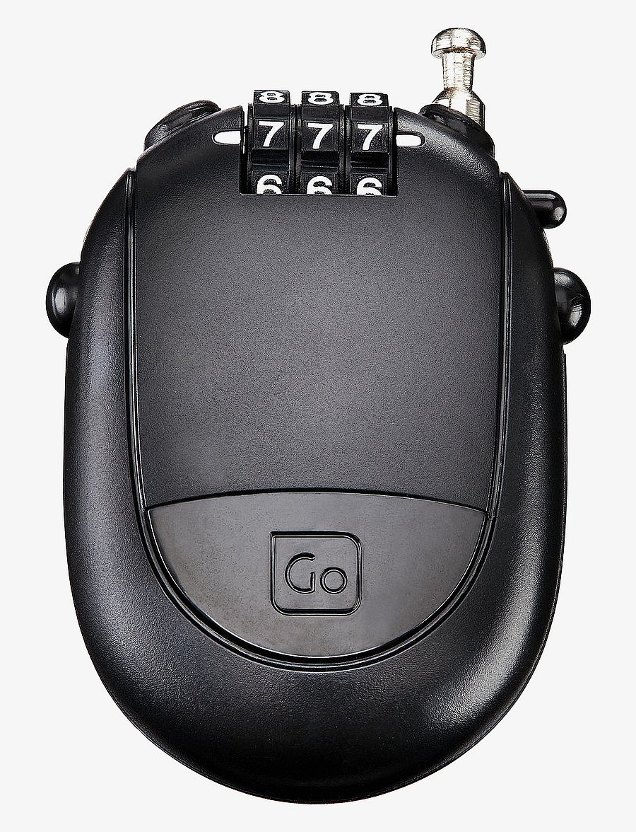 Go Travel - Retractable Cable Padlock - reselås - black - 2