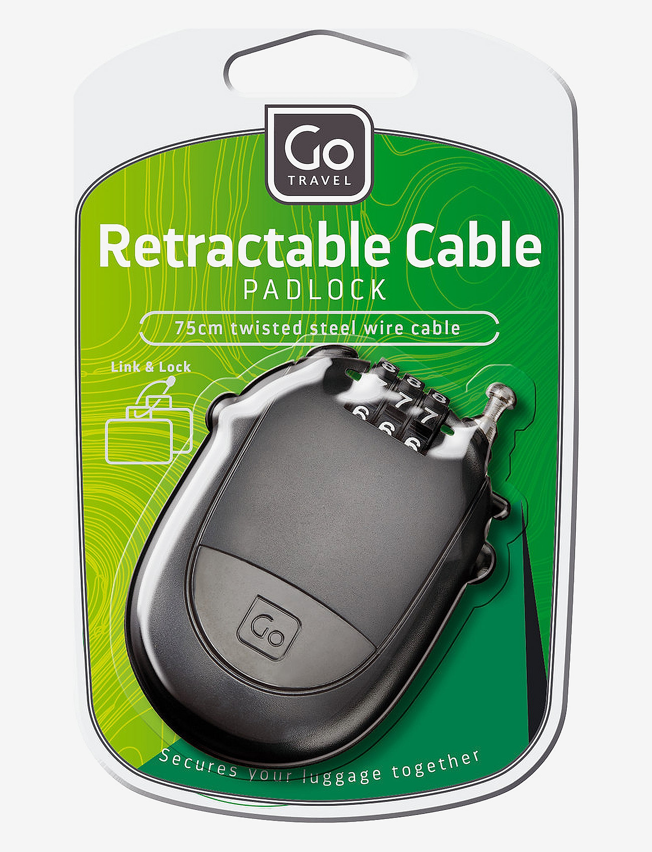 Go Travel - Retractable Cable Padlock - reise-accessoires - black - 3