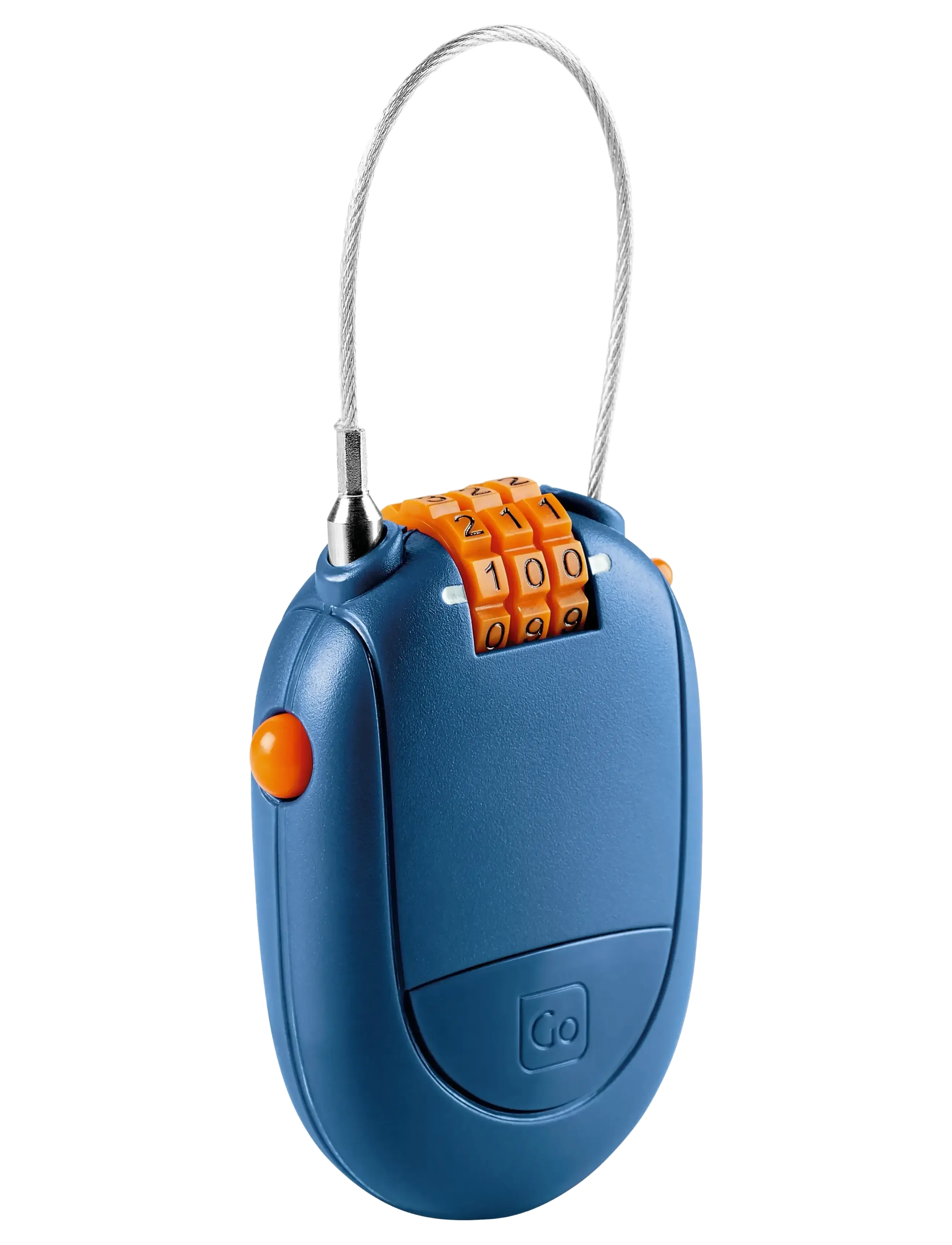 Retractable Cable Padlock - BLUE