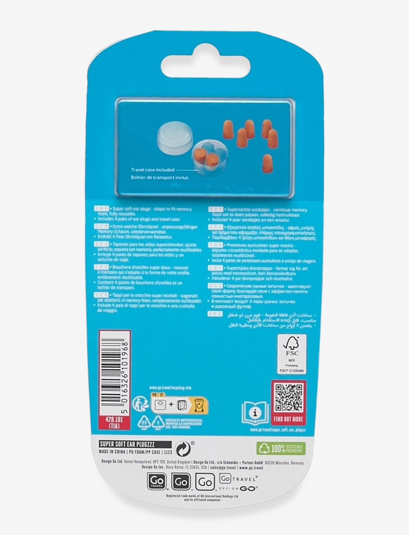 Go Travel - Super Soft Ear Plugs - reise-accessoires - blue - 2