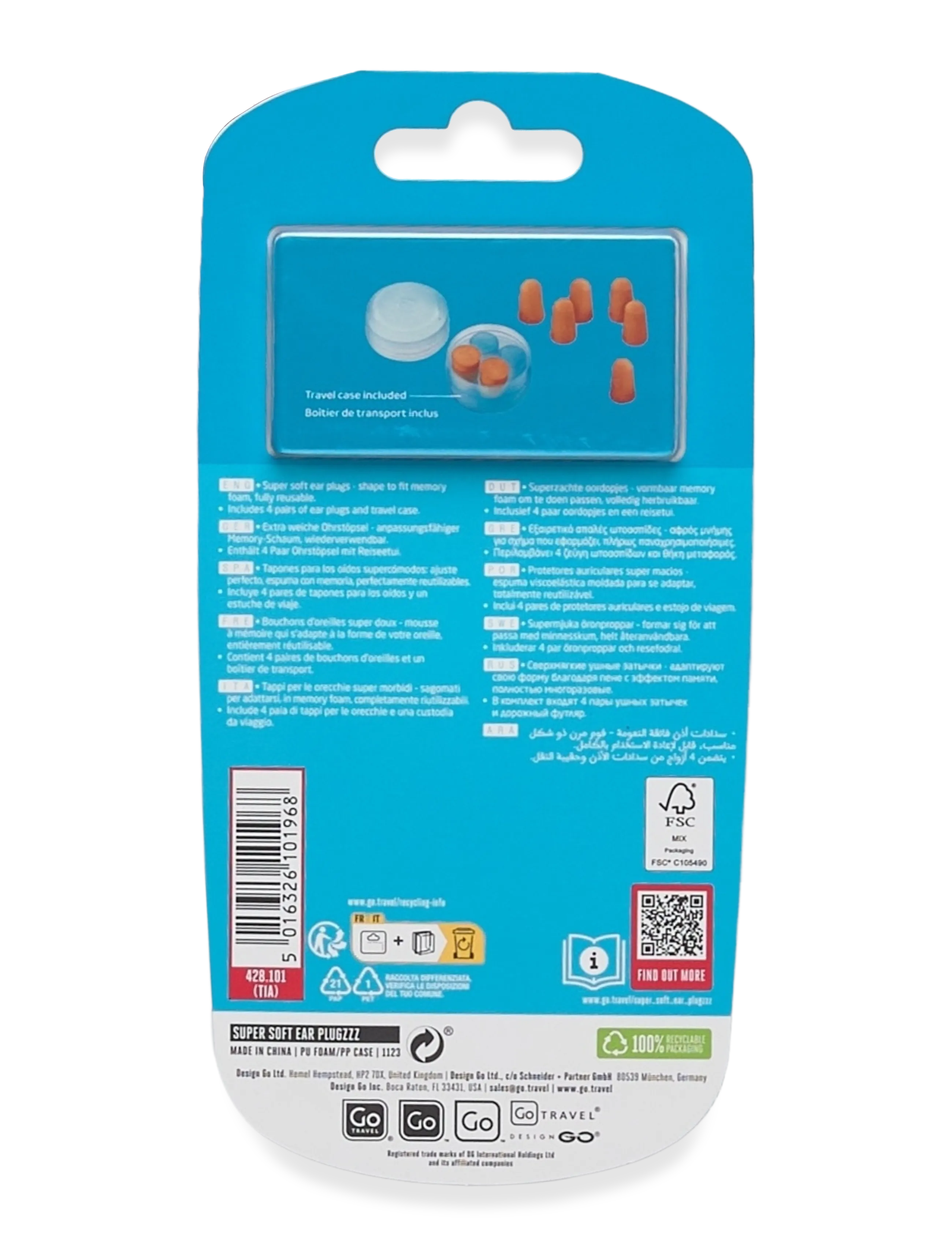 Go Travel - Super Soft Ear Plugs - laveste priser - blue - 2