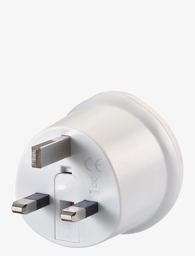 Go Travel - EU-UK Adaptor - tech & utility accessories - white - 1