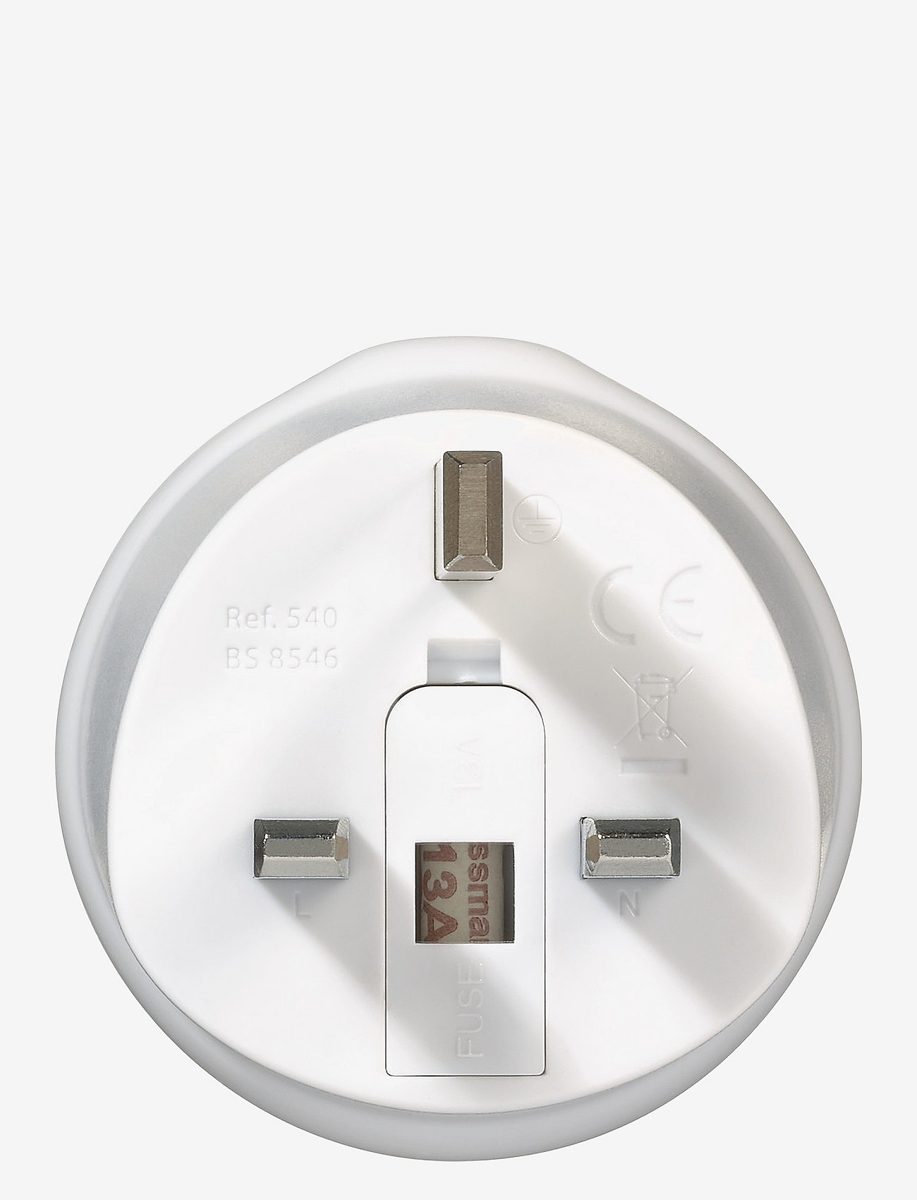 Go Travel - EU-UK Adaptor - tech & utility accessories - white - 3