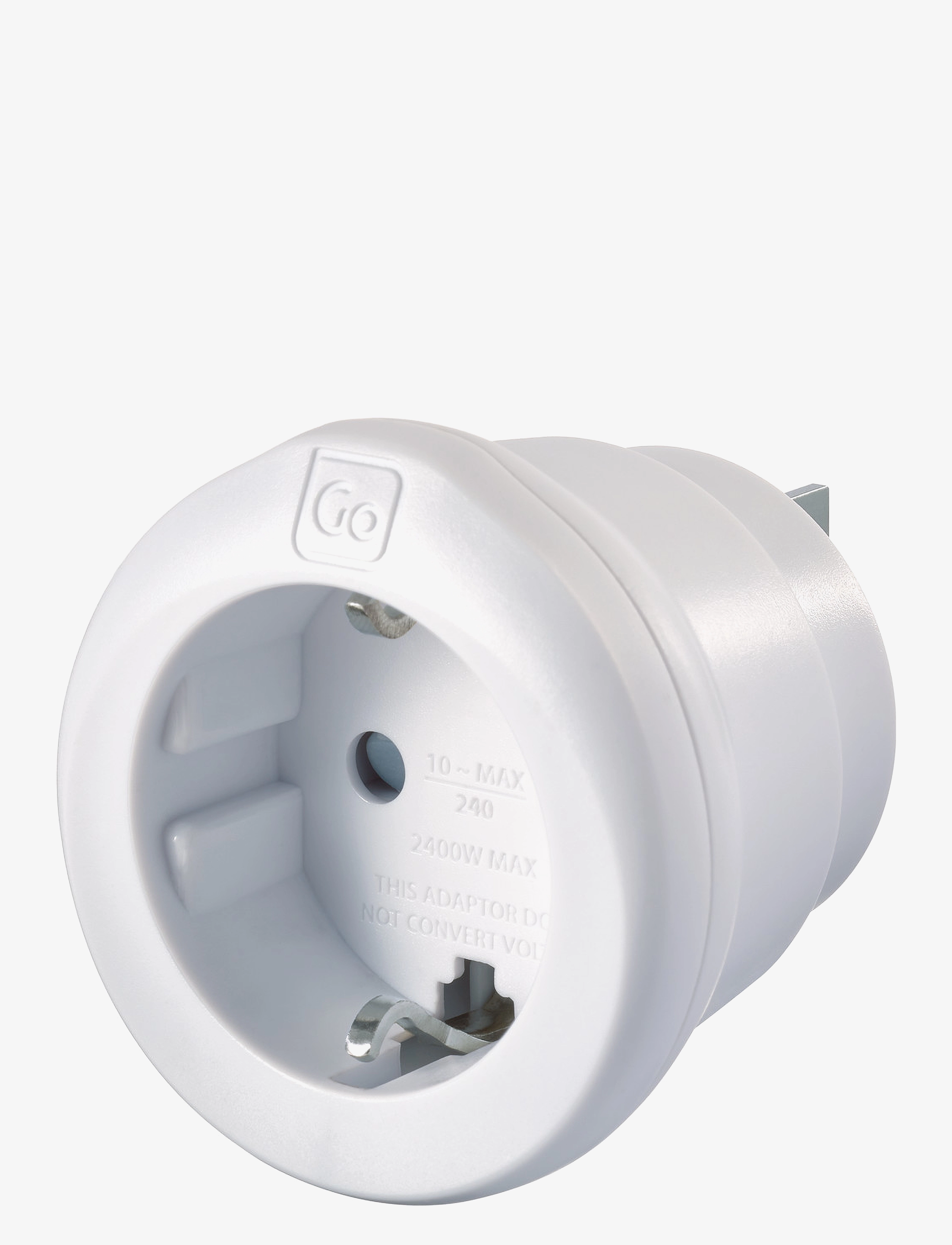 Go Travel Eu-Aus/China Adaptor, One Size, White, Tasker > Rejsetilbehør, Herre