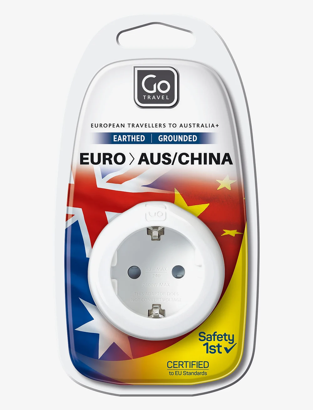 Go Travel - EU-AUS/China Adaptor - shop efter anledning - white - 5