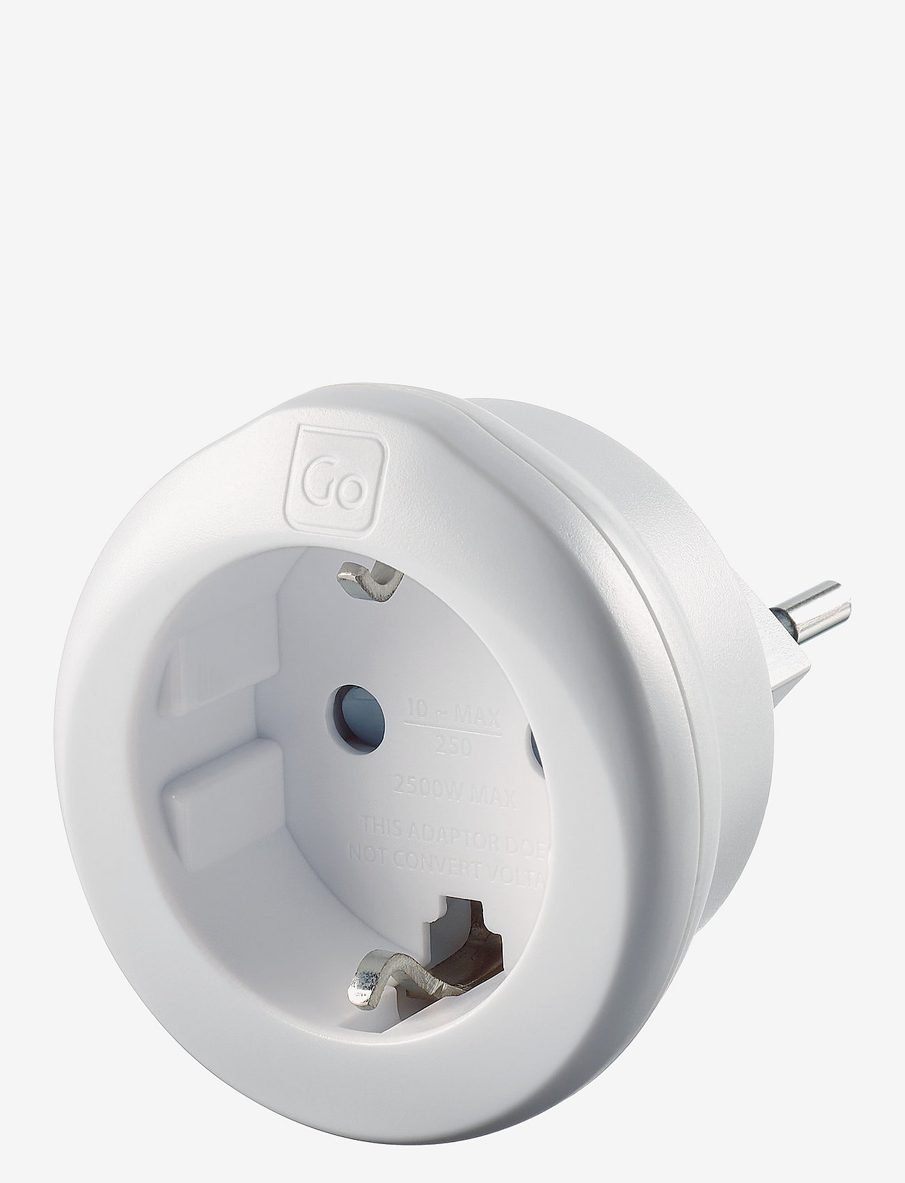 Go Travel - EU-Swiss/Italy Adaptor - teknologi- og praktisk tilbehør - white - 0